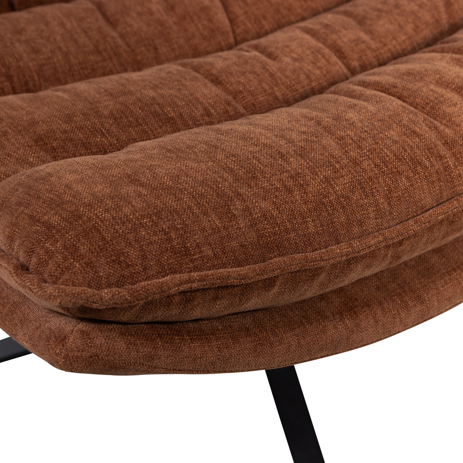 Pasukamas krėslas KUBE su pufu, ruda