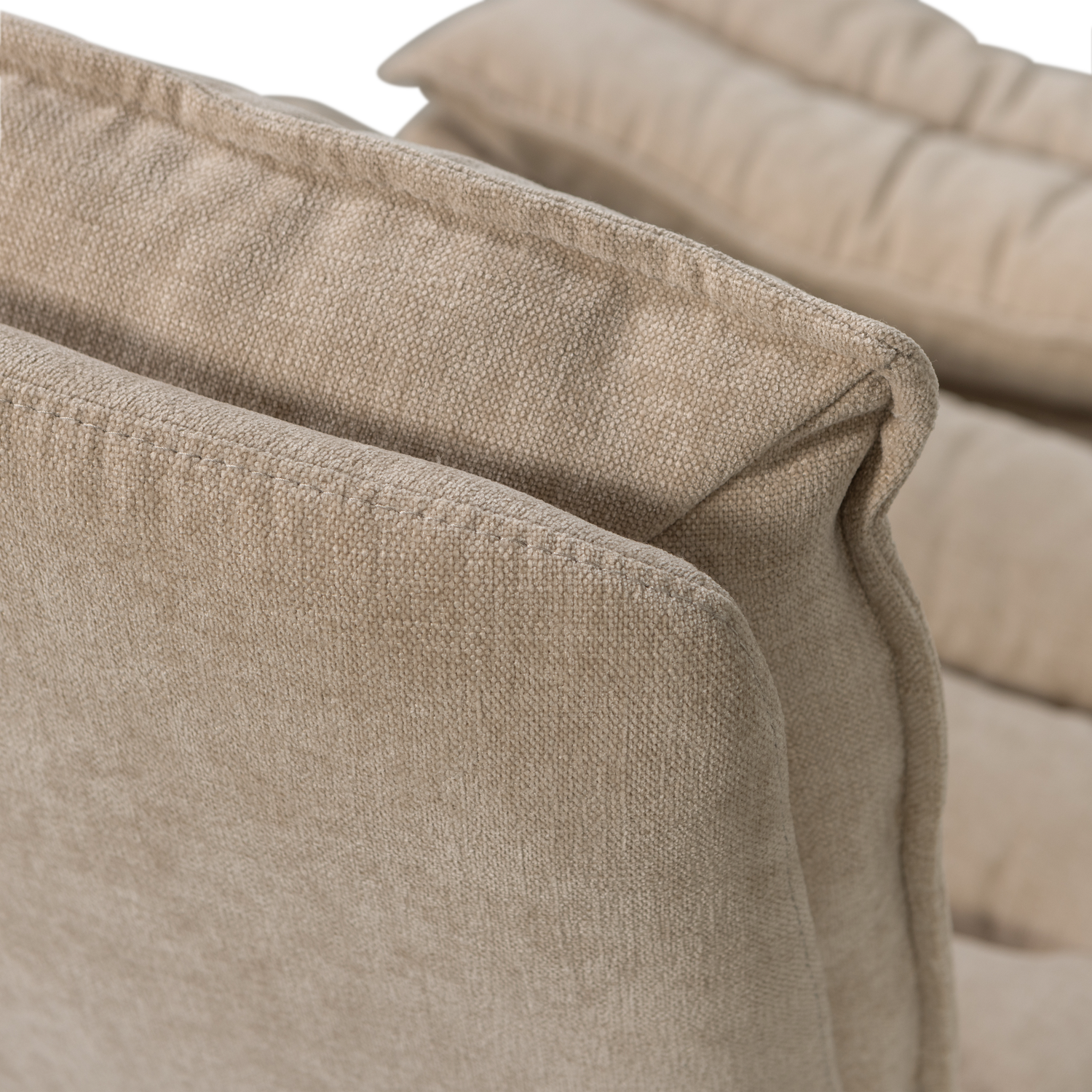 Pasukamas krėslas KUBE su pufu, natūrali spalva