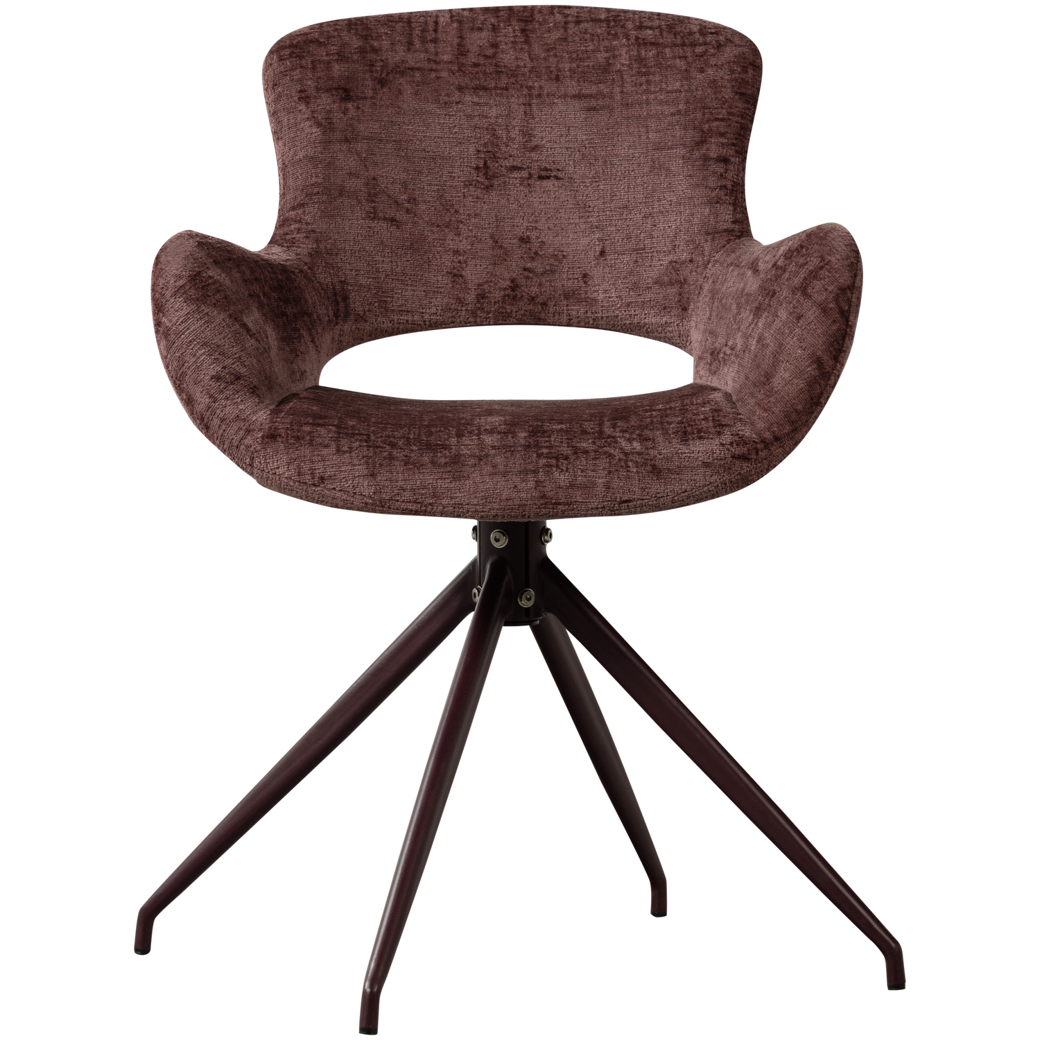 Valgomojo kėdė ELIVA, struktūrinis veliūras, violetinė (komplektas iš 2)