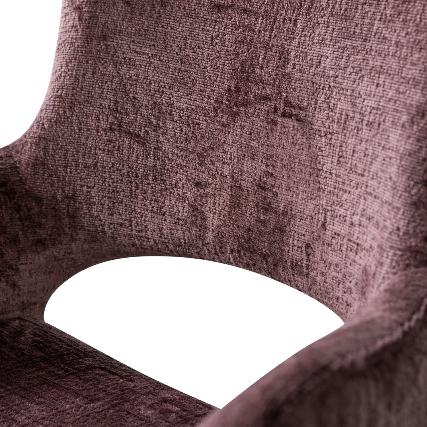 Valgomojo kėdė ELIVA, struktūrinis veliūras, violetinė (komplektas iš 2)