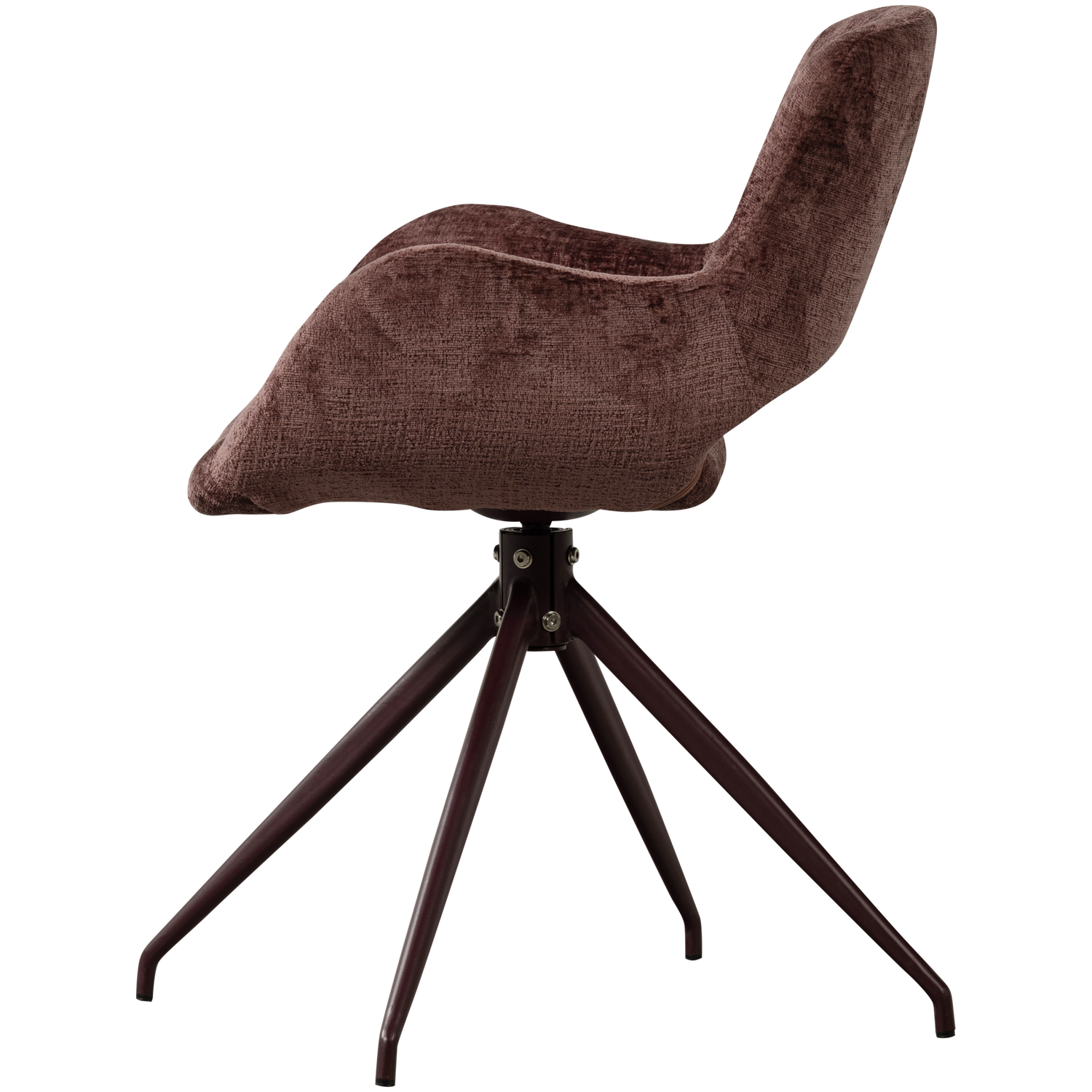 Valgomojo kėdė ELIVA, struktūrinis veliūras, violetinė (komplektas iš 2)