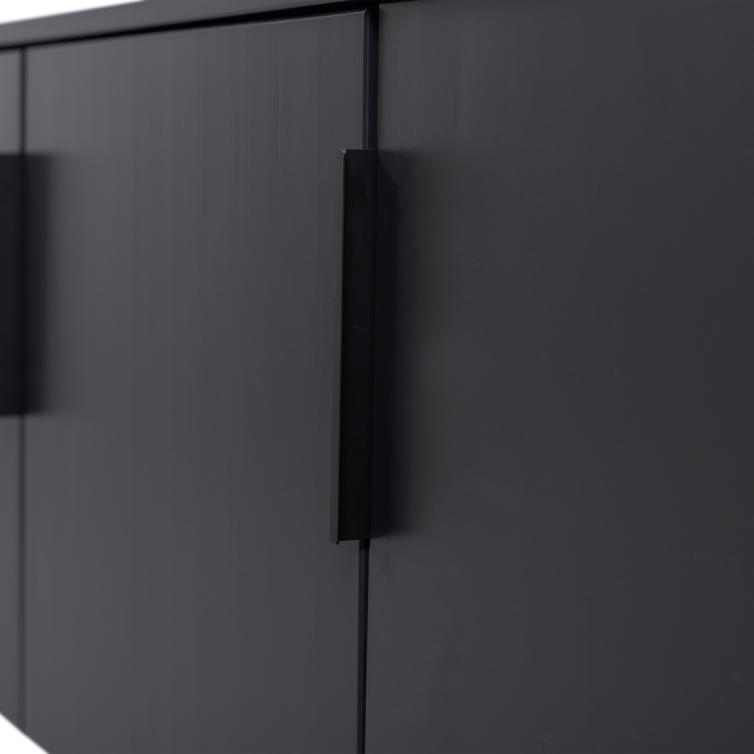 TV spintelė GUNNAR, pušis, matinė juoda