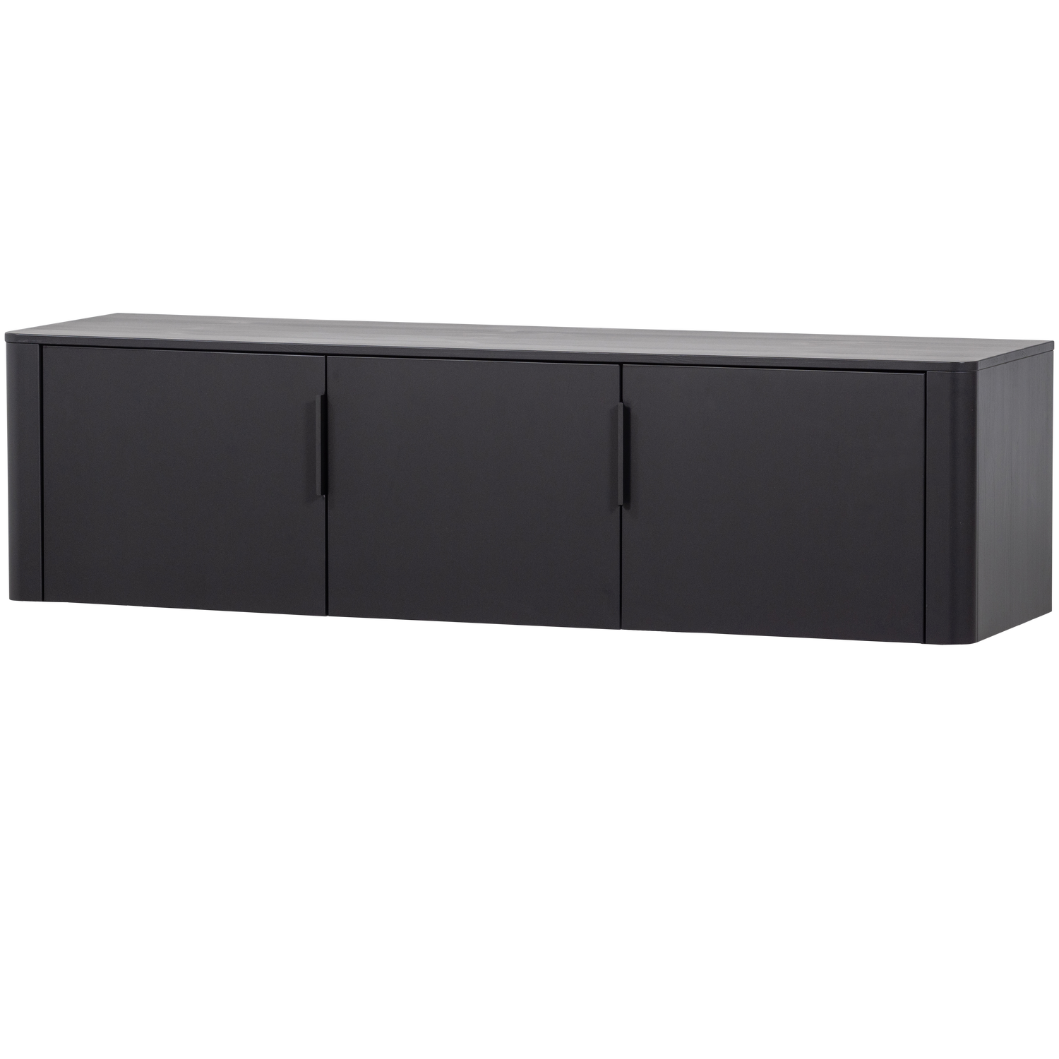 TV spintelė GUNNAR, pušis, matinė juoda