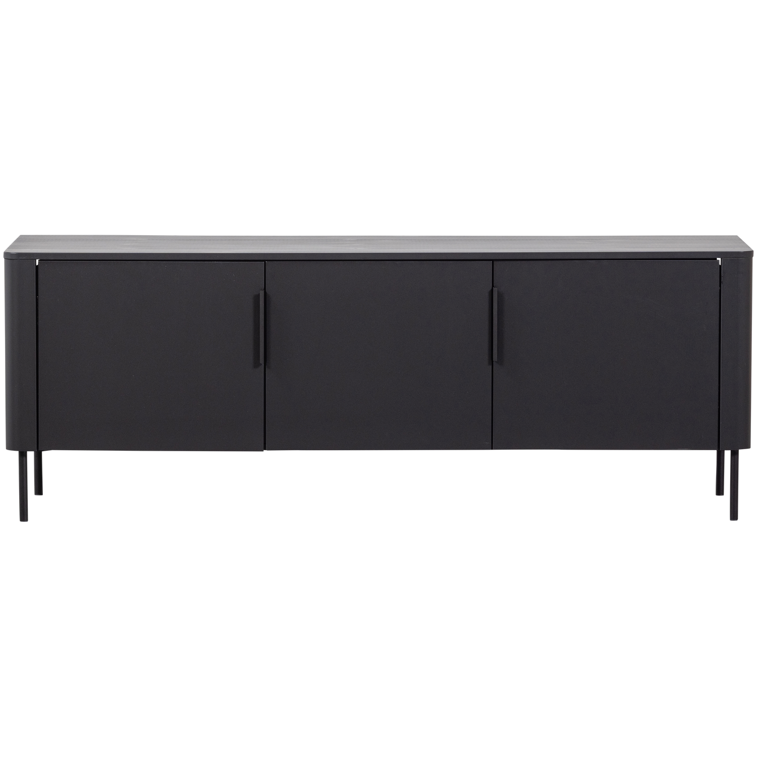 TV spintelė GUNNAR, pušis, matinė juoda