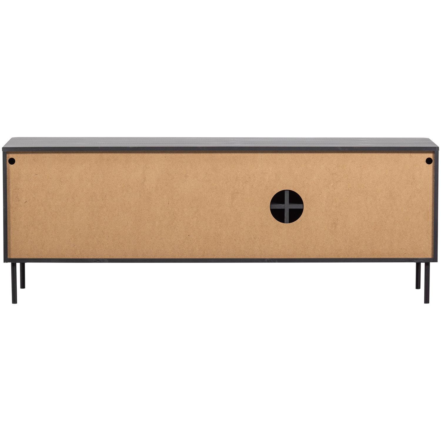 TV spintelė GUNNAR, pušis, matinė juoda