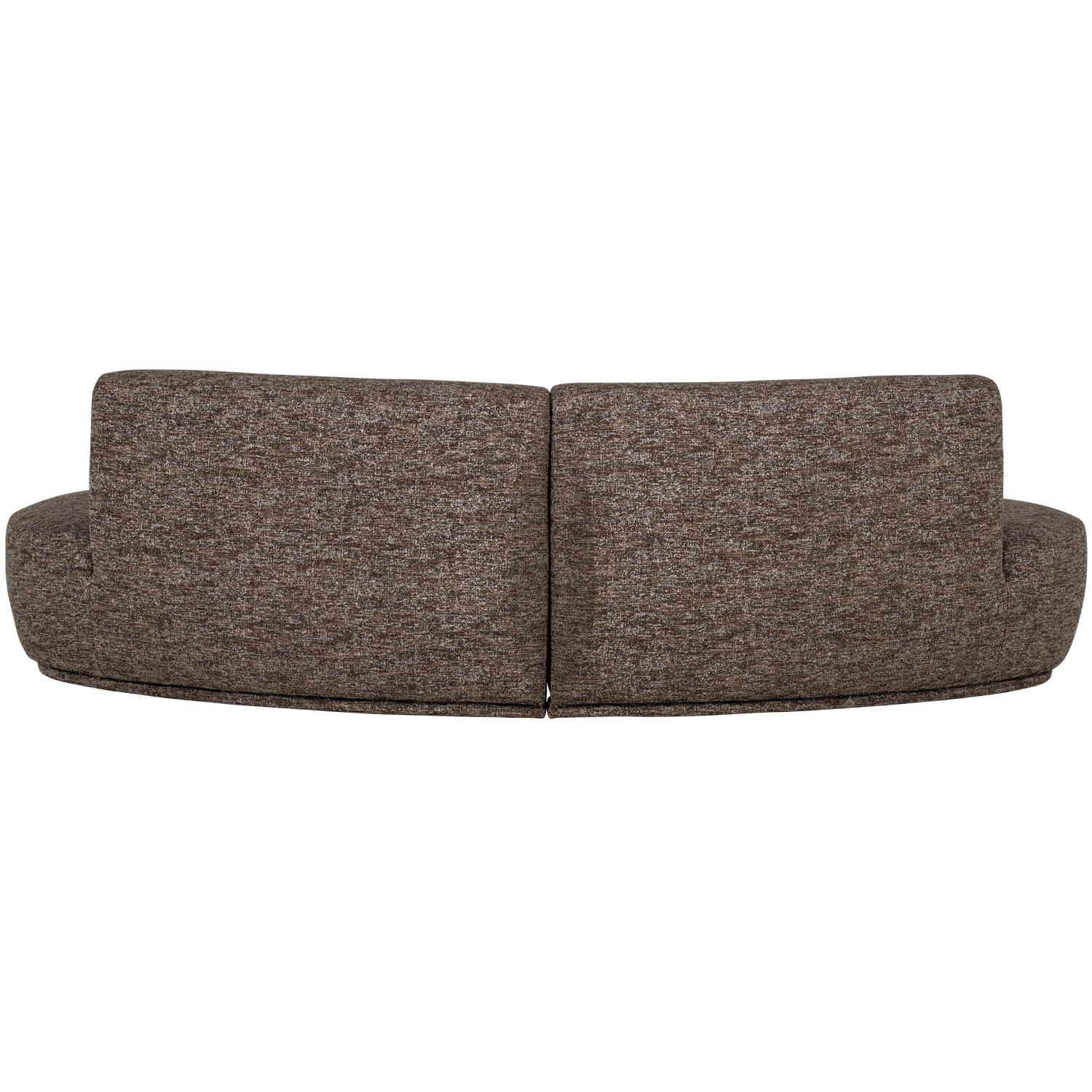 Pusapvalė sofa BATAVIER, 4-vietė, ruda melanžas