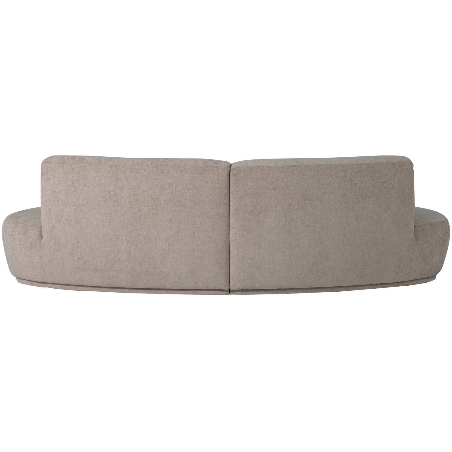 Pusapvalė sofa BATAVIER, 4-vietė, veliūras, smėlio melanžas