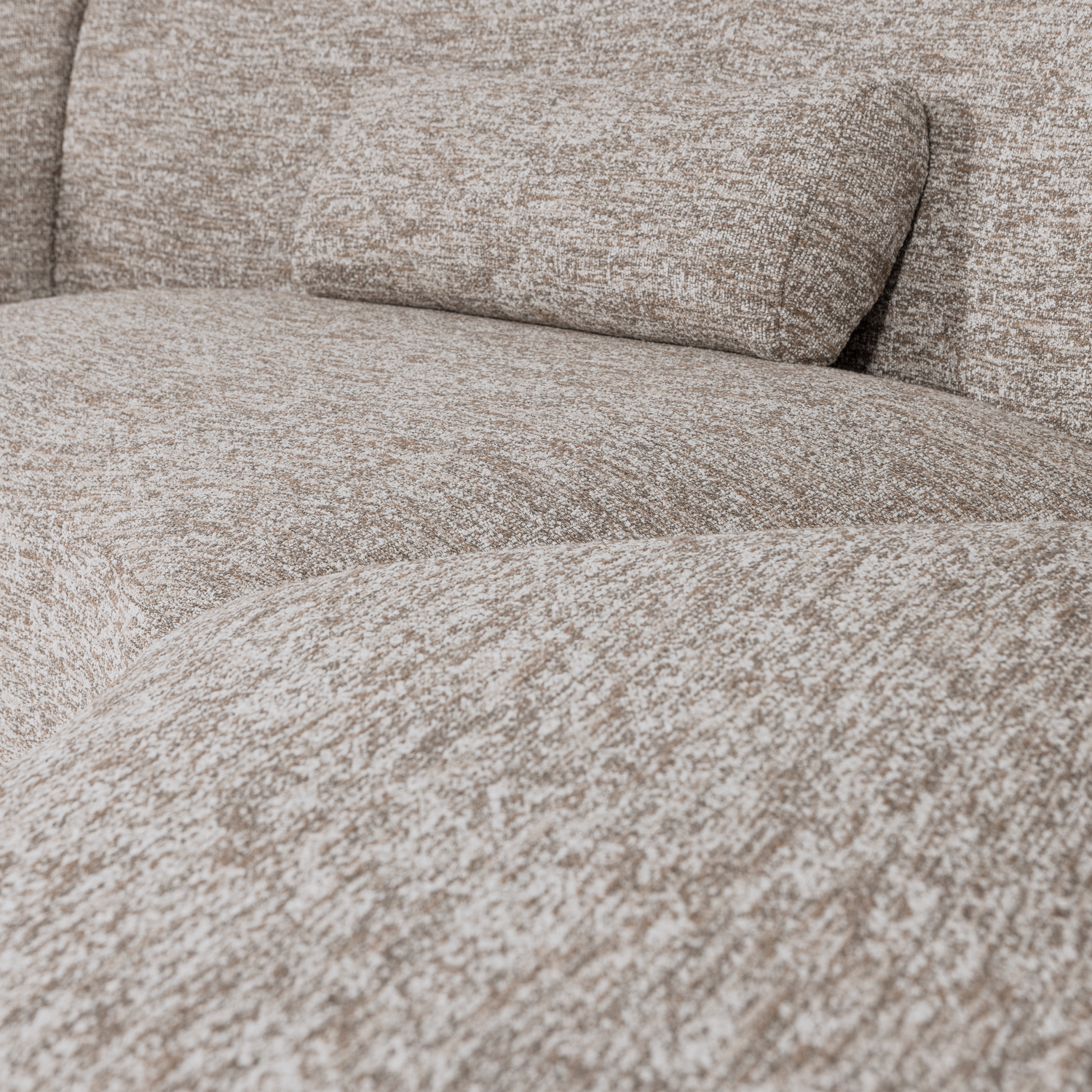 Pusapvalė sofa BATAVIER, 6-vietė, smėlio melanžas