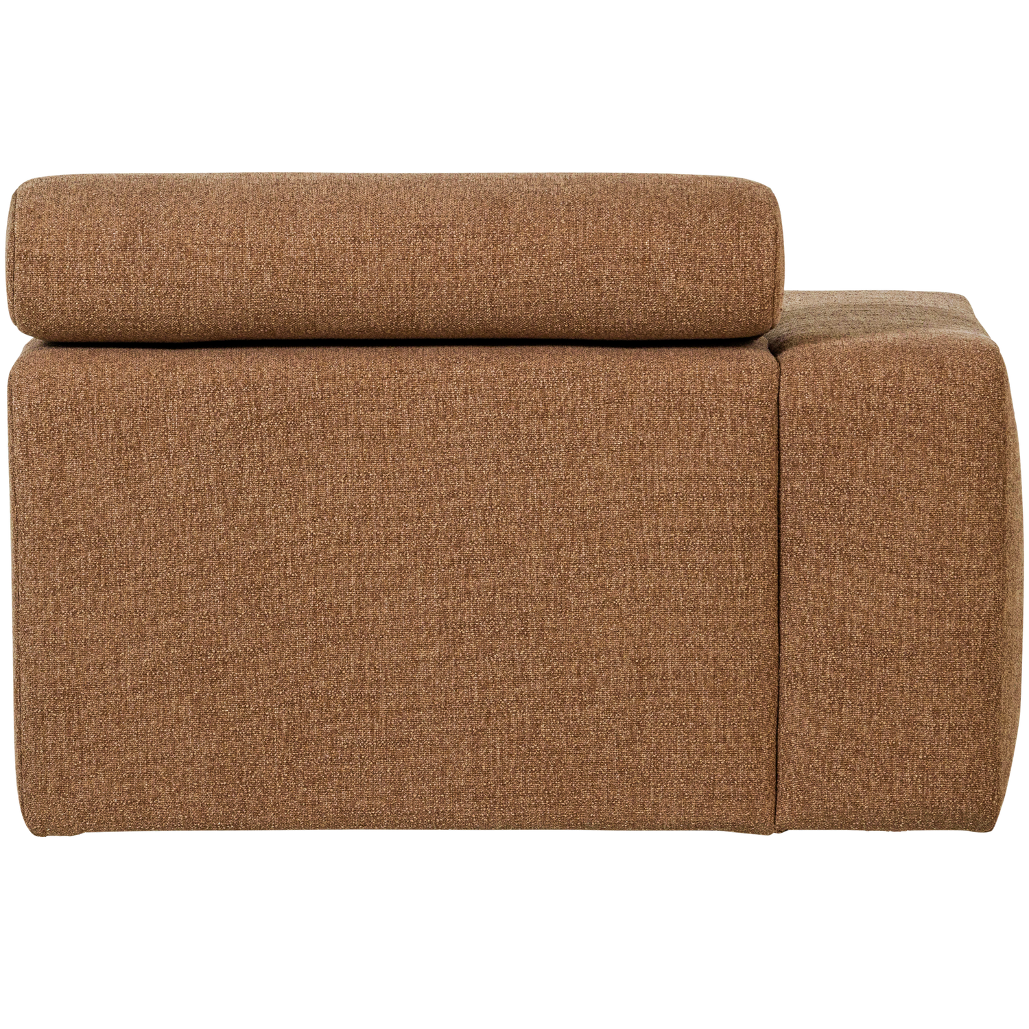 Šezlongo elementas NOVI, kairė pusė, buklė, karamelės ruda