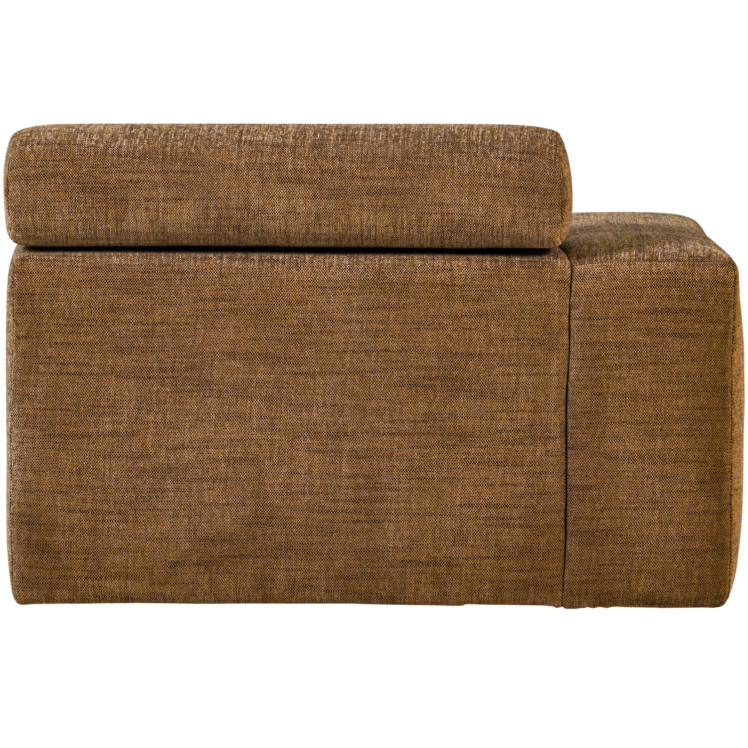 Šezlongo elementas NOVI, kairė pusė, karamelės ruda melanžinė