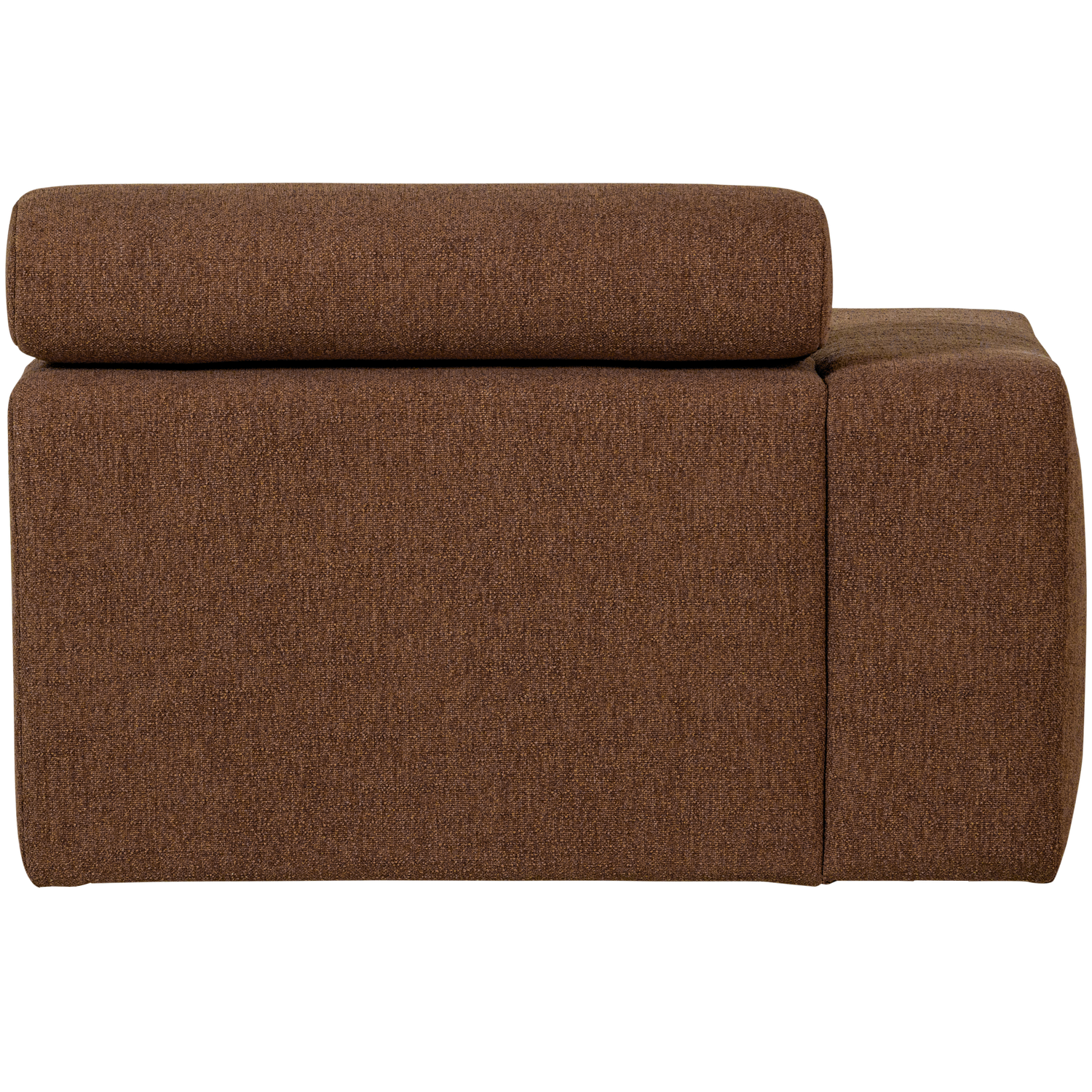 Šezlongo elementas NOVI, kairė pusė, buklė, moka ruda