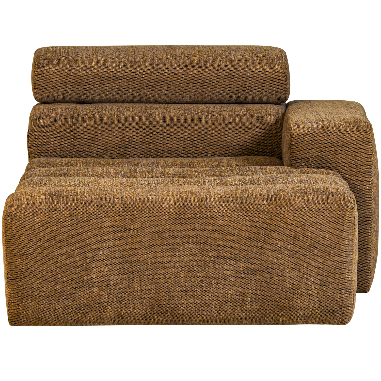 Šezlongo elementas NOVI, dešinė pusė, karamelės ruda melanžinė