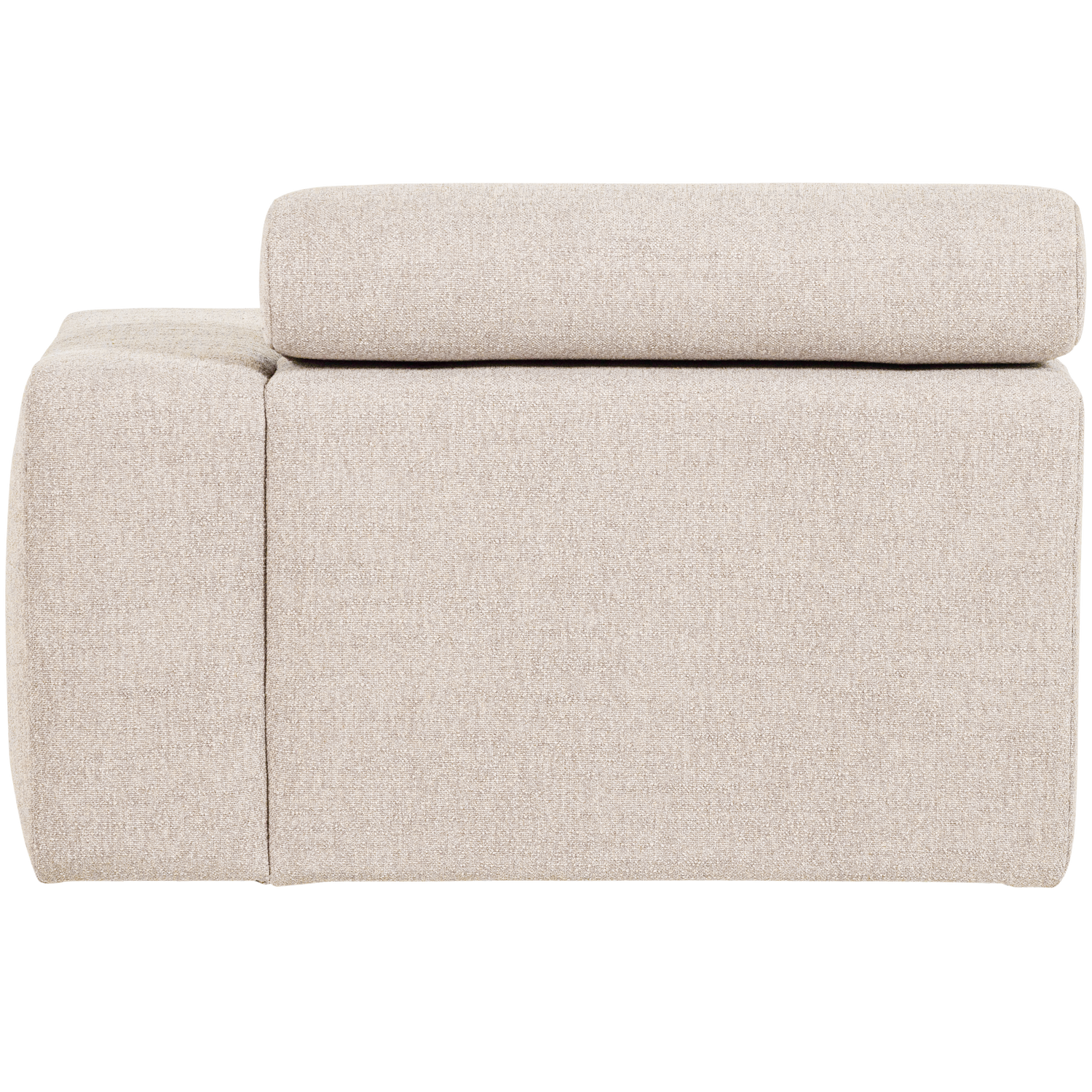 Šezlongo elementas NOVI, dešinė pusė, buklė, natūrali