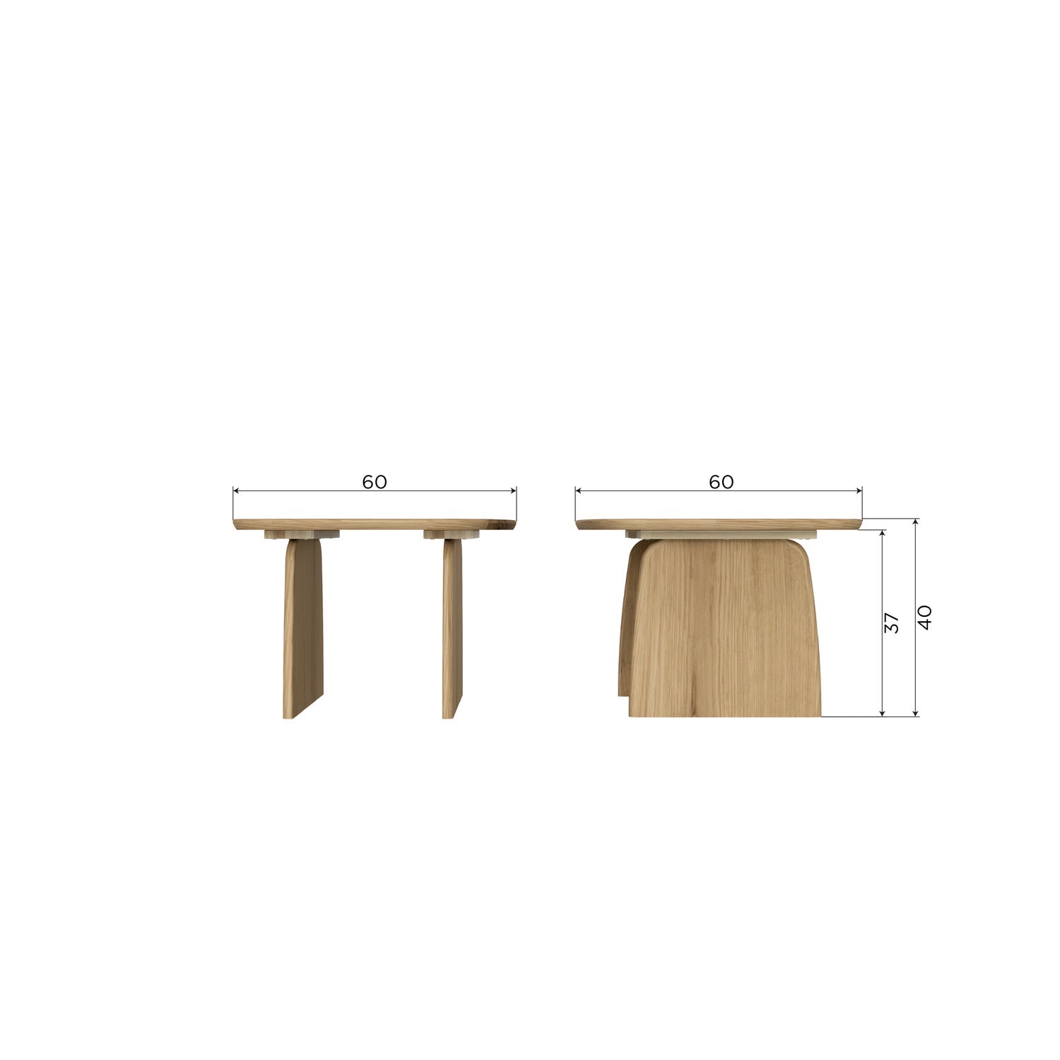 Coffee table TABLO, oak, dark grey