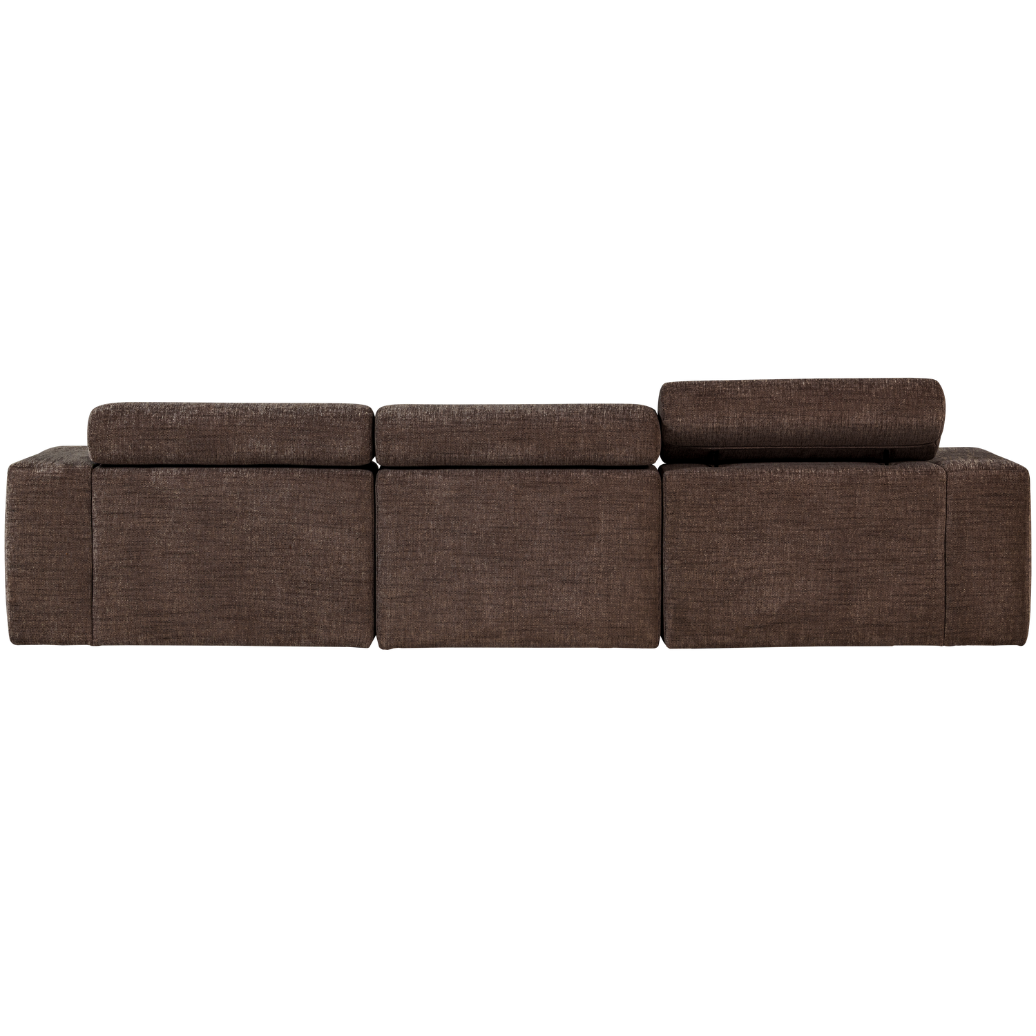 Šezlongo sofa NOVI, dešinė pusė, tamsiai ruda melanžas