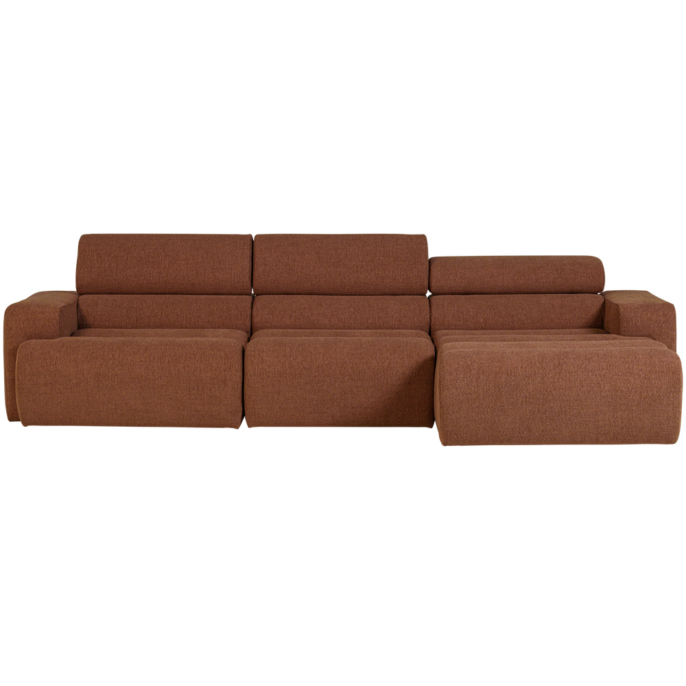 Šezlongo sofa NOVI, dešinė, buklė terakotos