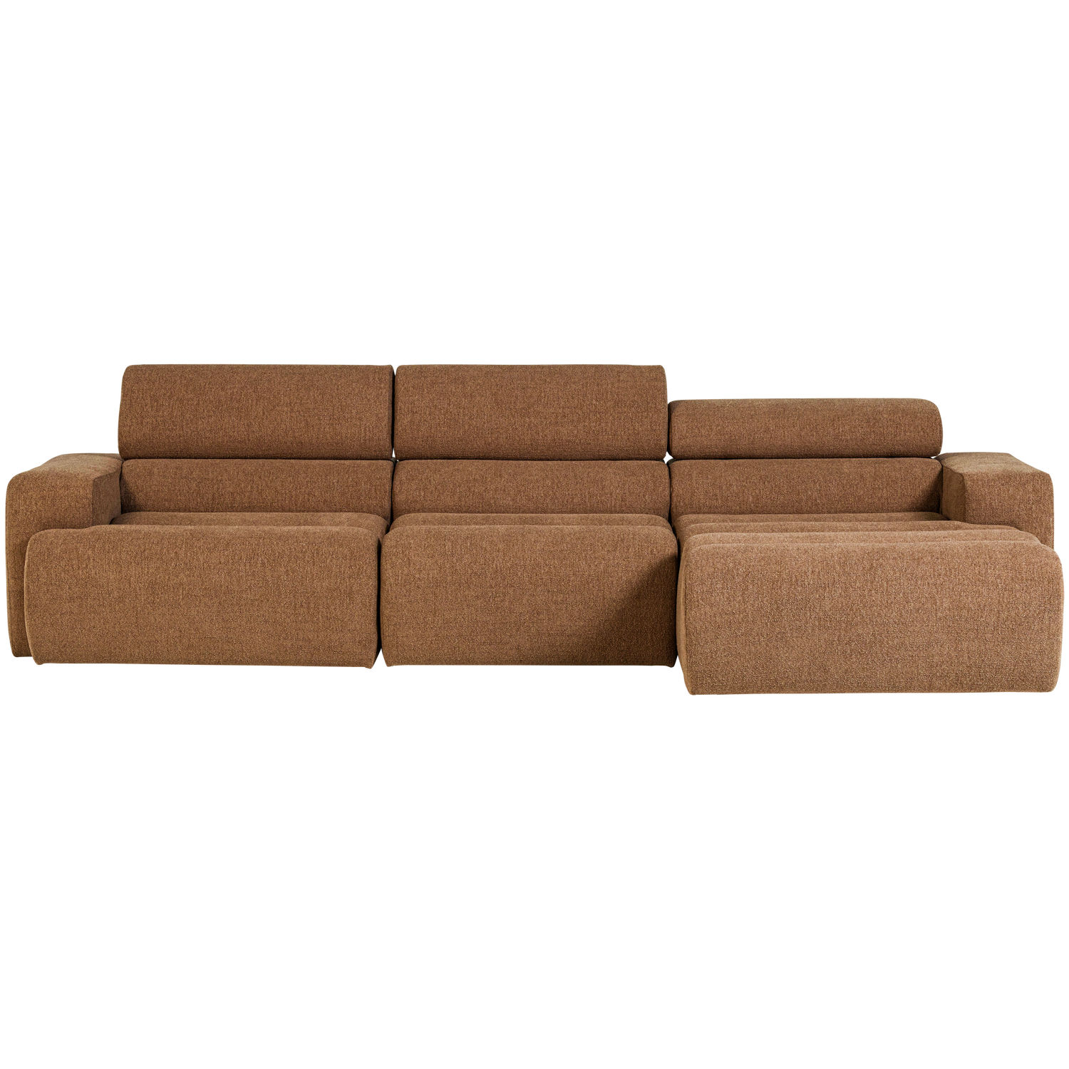 Šezlongo sofa NOVI, dešinė, buklė karamelės ruda