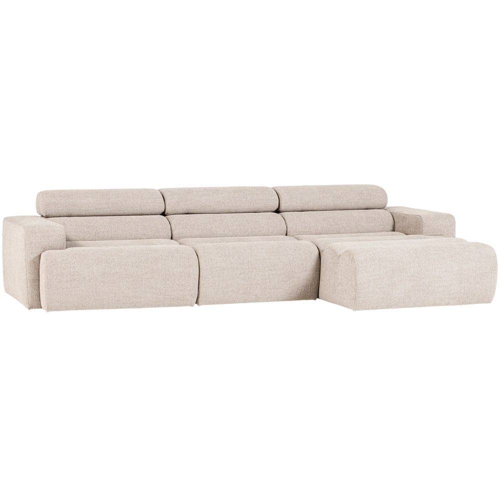 Kampinė sofa NOVI, boucle, natūrali