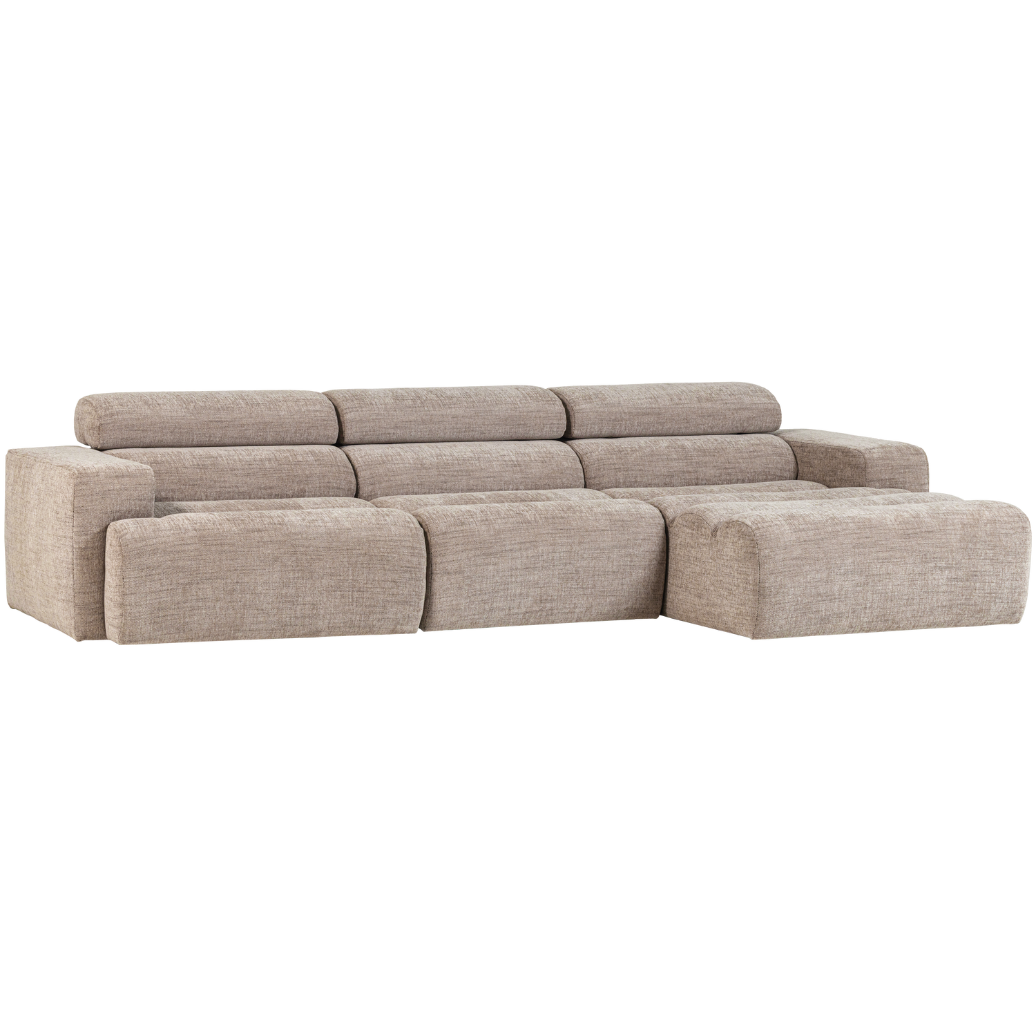 Šezlongo sofa NOVI, dešinė, natūralus melanžas