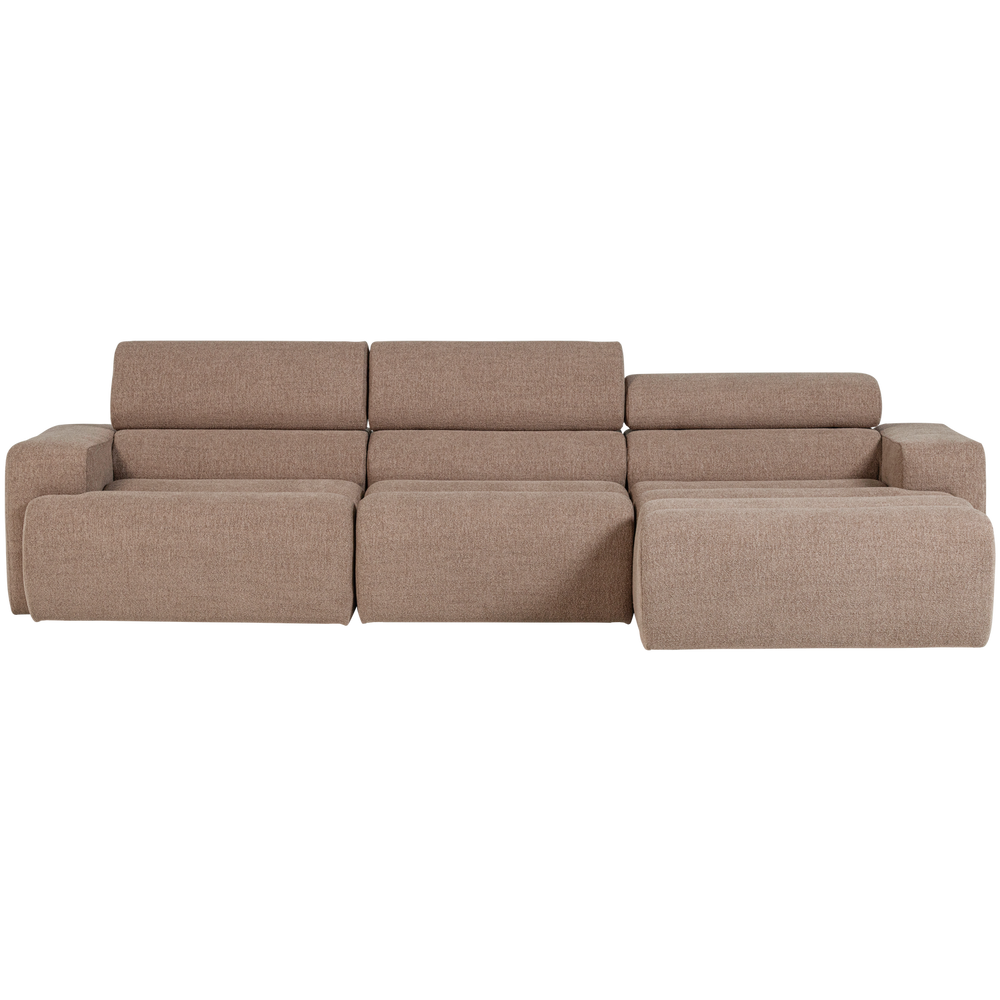 Kampinė sofa NOVI, boucle, pilkai ruda