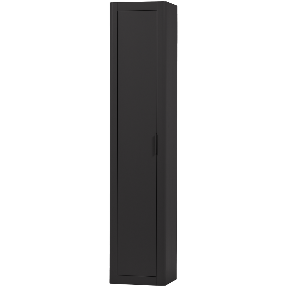 Siaura aukšta spinta GUNNAR, pušis, matinė juoda