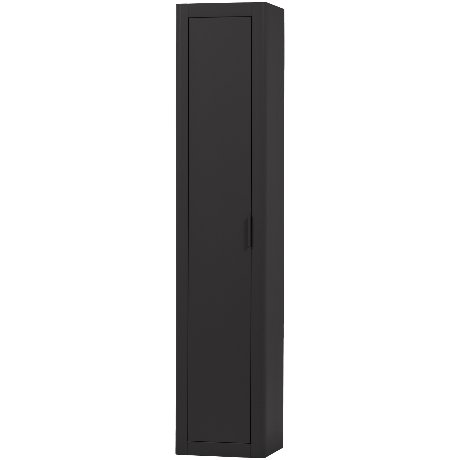 Siaura aukšta spinta GUNNAR, pušis, matinė juoda