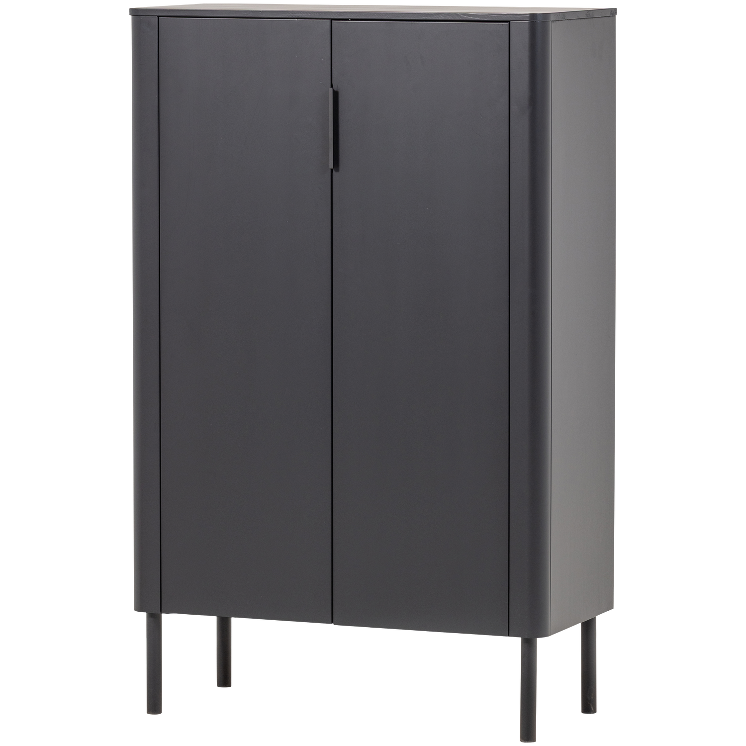 Dviejų durų spinta GUNNAR, pušis, matinė juoda