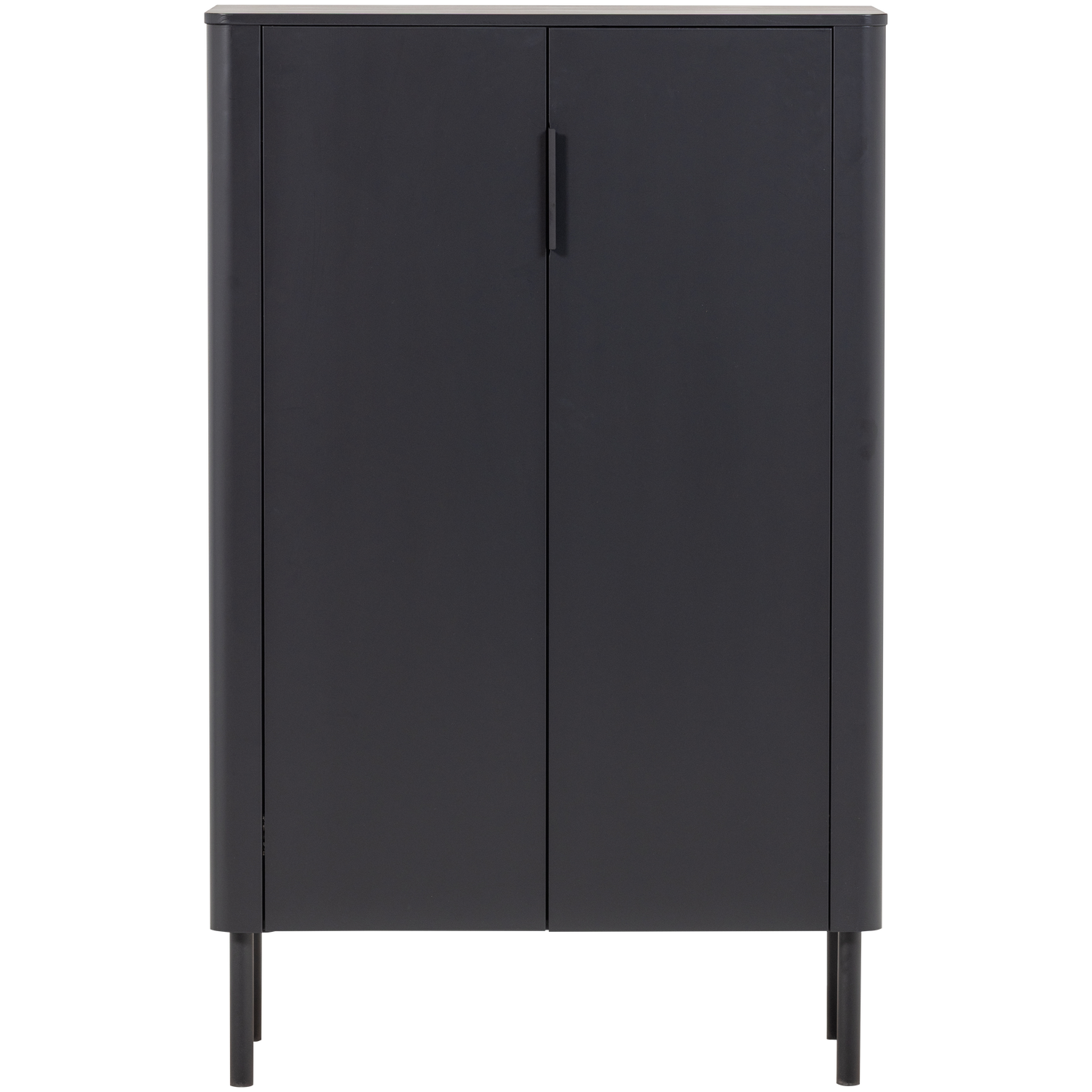 Dviejų durų spinta GUNNAR, pušis, matinė juoda