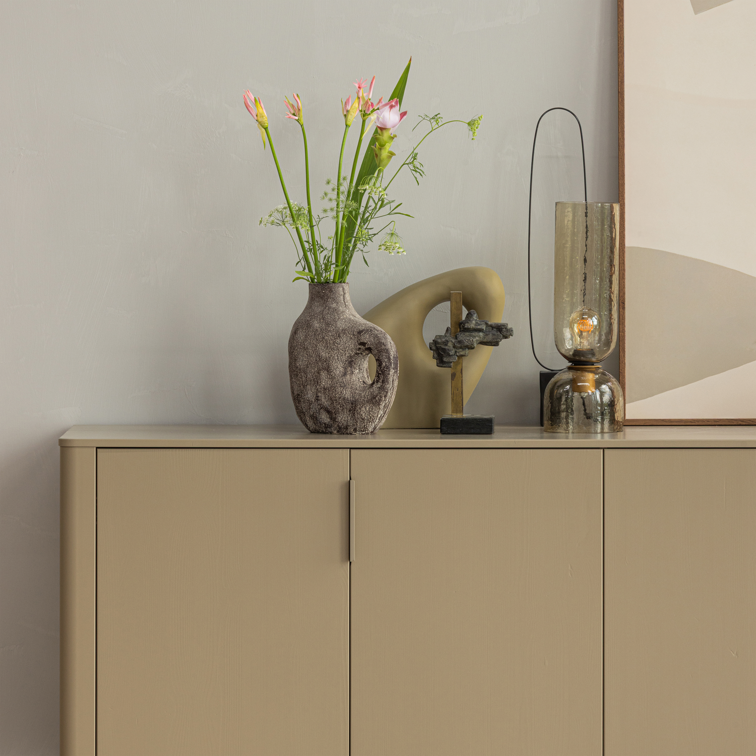 Komoda GUNNAR, pušis, purvo spalva