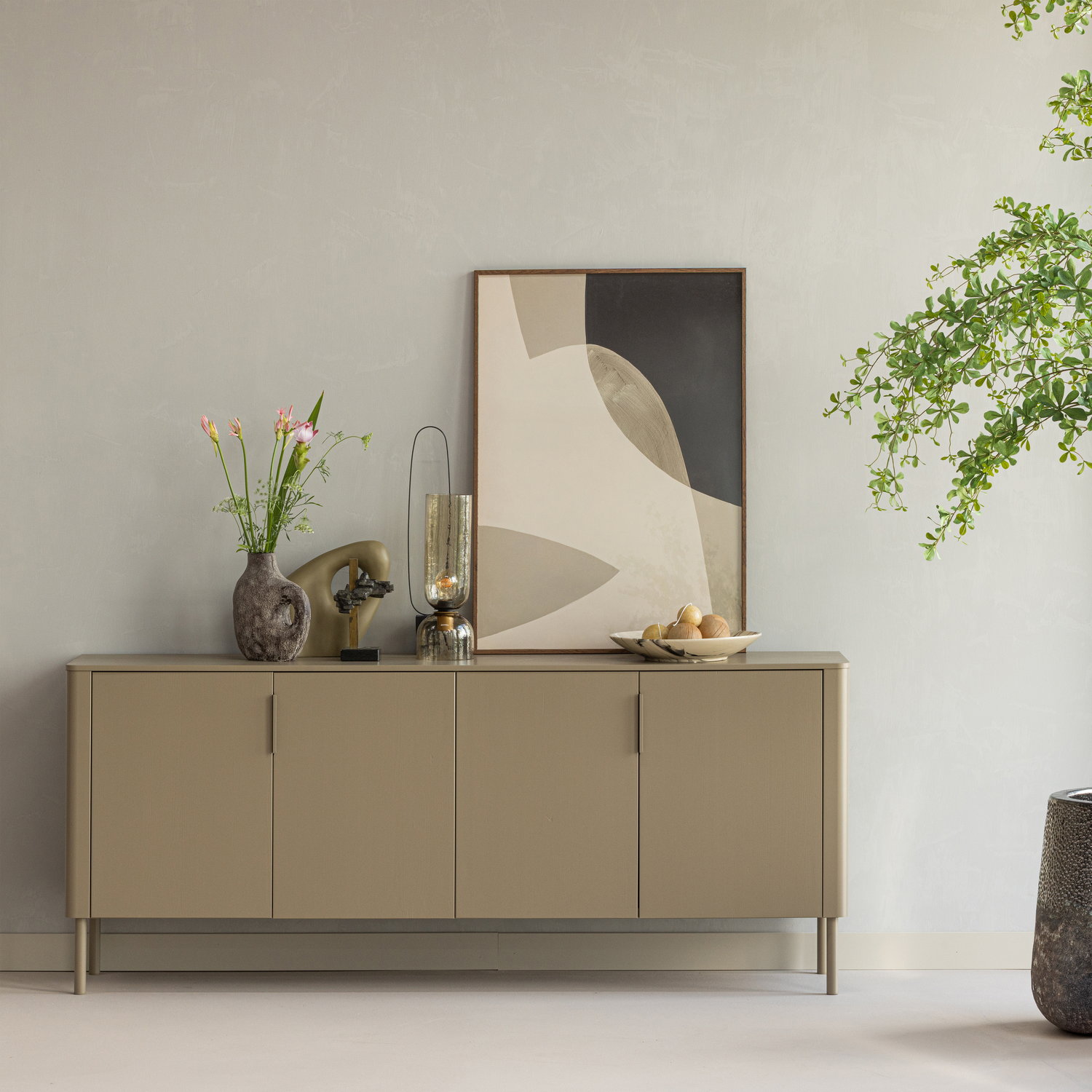 Komoda GUNNAR, pušis, purvo spalva