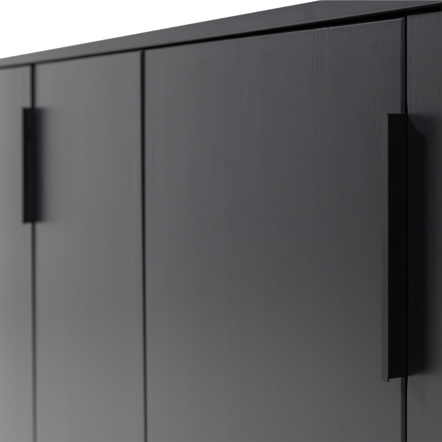 Komoda GUNNAR, pušis, matinė juoda