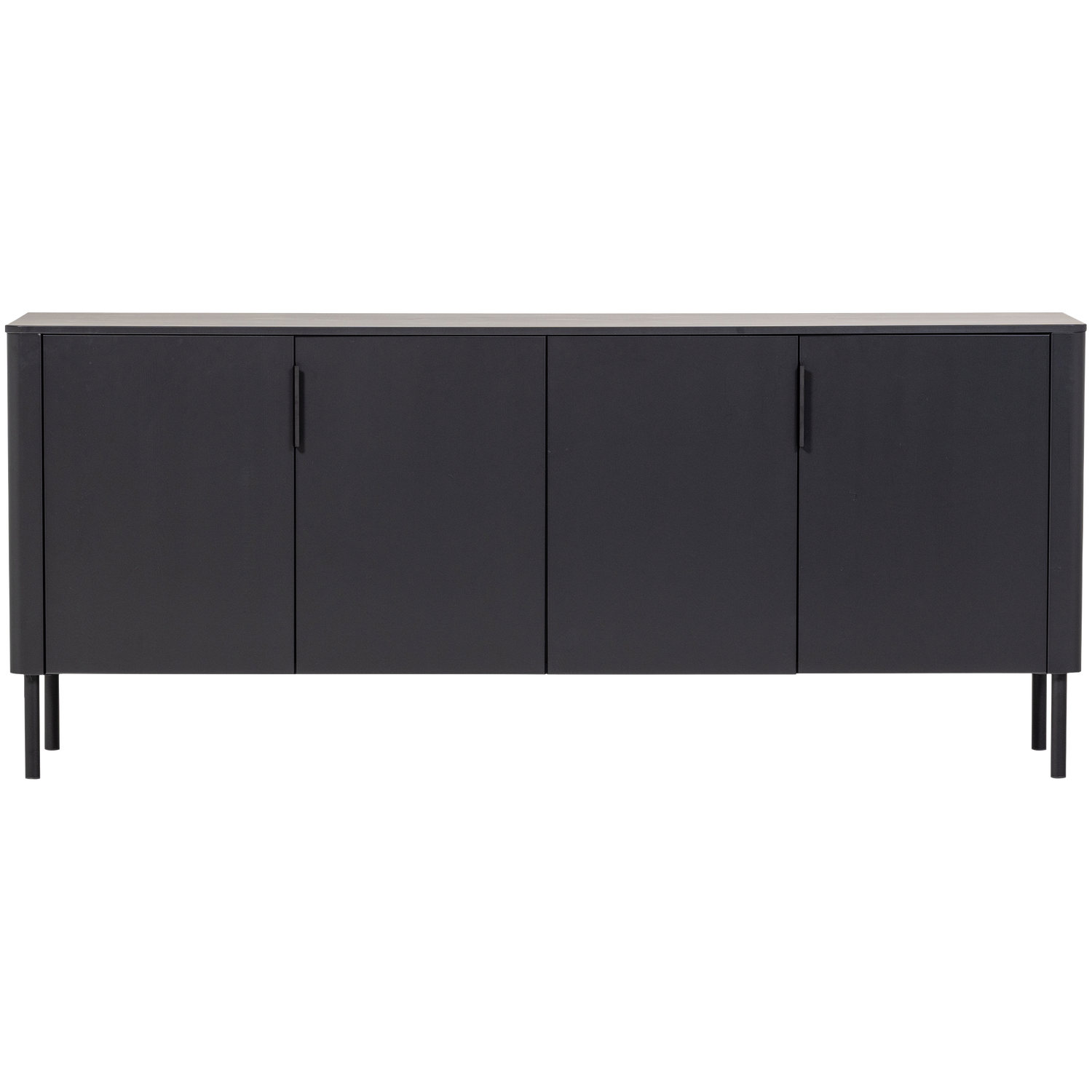 Komoda GUNNAR, pušis, matinė juoda