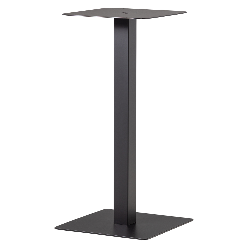Baro stalo kojų rėmas BISTRO, kvadratinis metalas juodas 105 cm