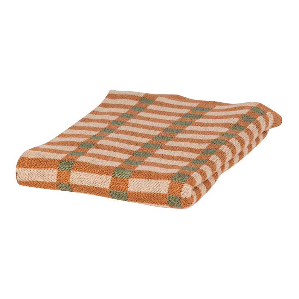 Antklodė VOLA, žalia/oranžinė