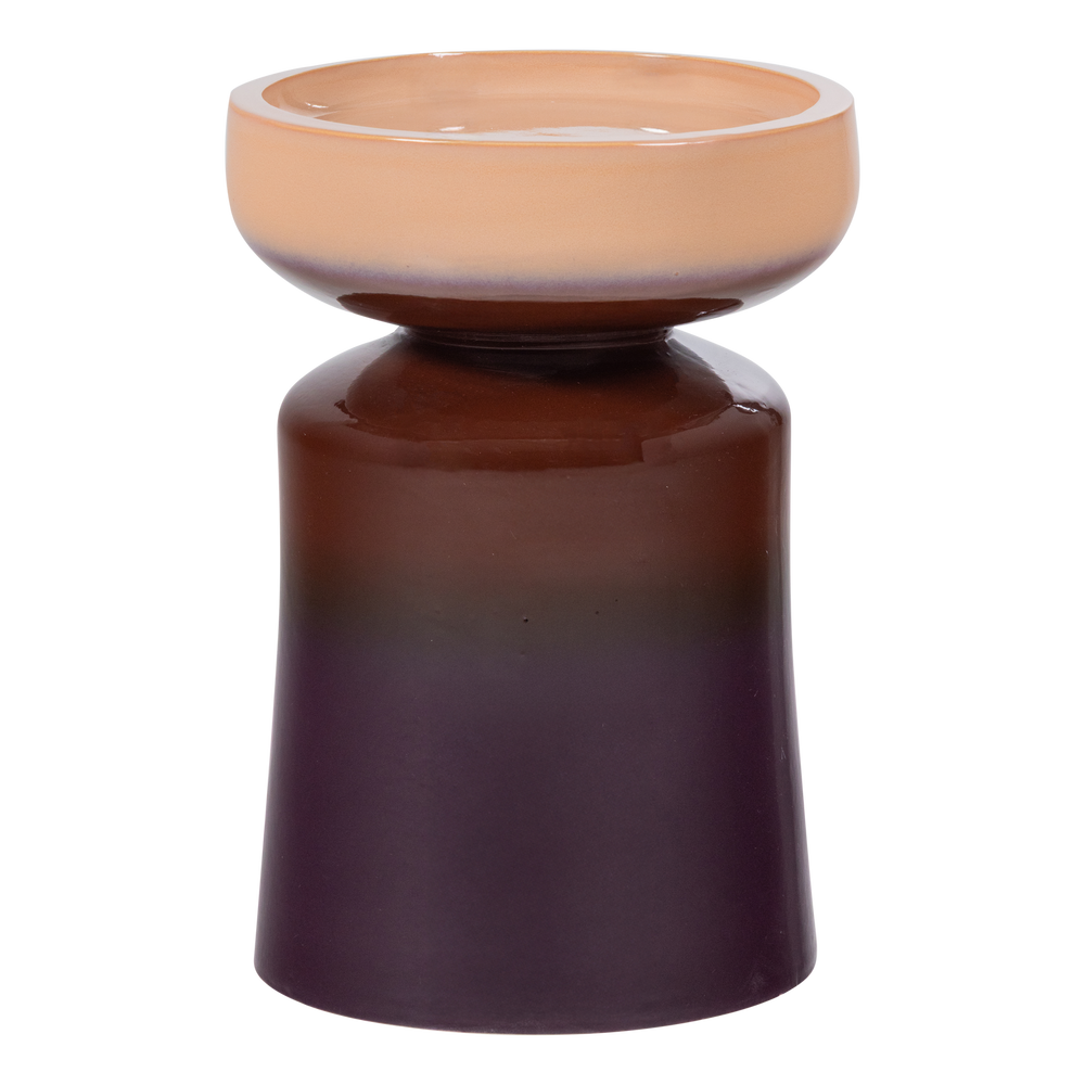 Šoninis staliukas TUMO, keramika violetinė/ruda Ø35 cm