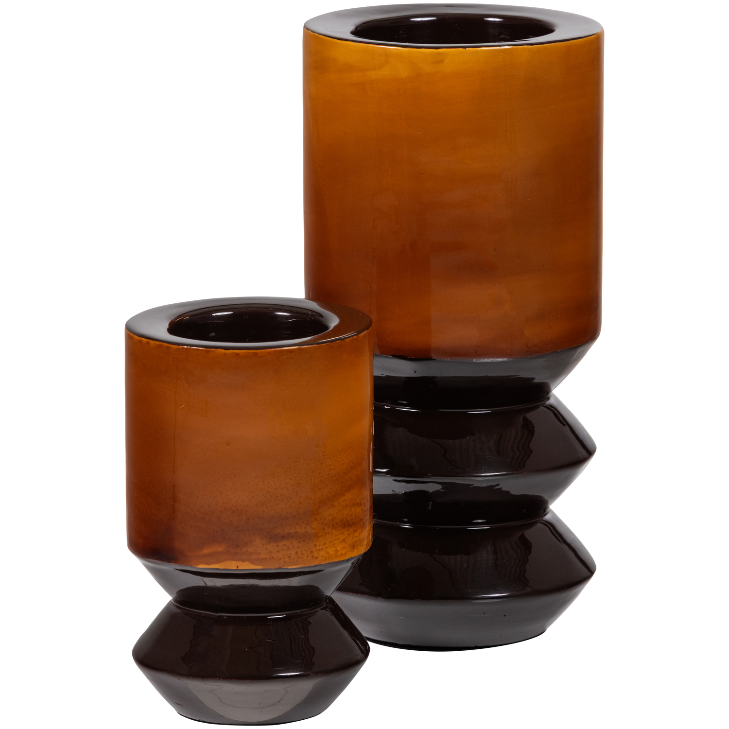 Svečturis KIVA 33x15 cm metāls brūns