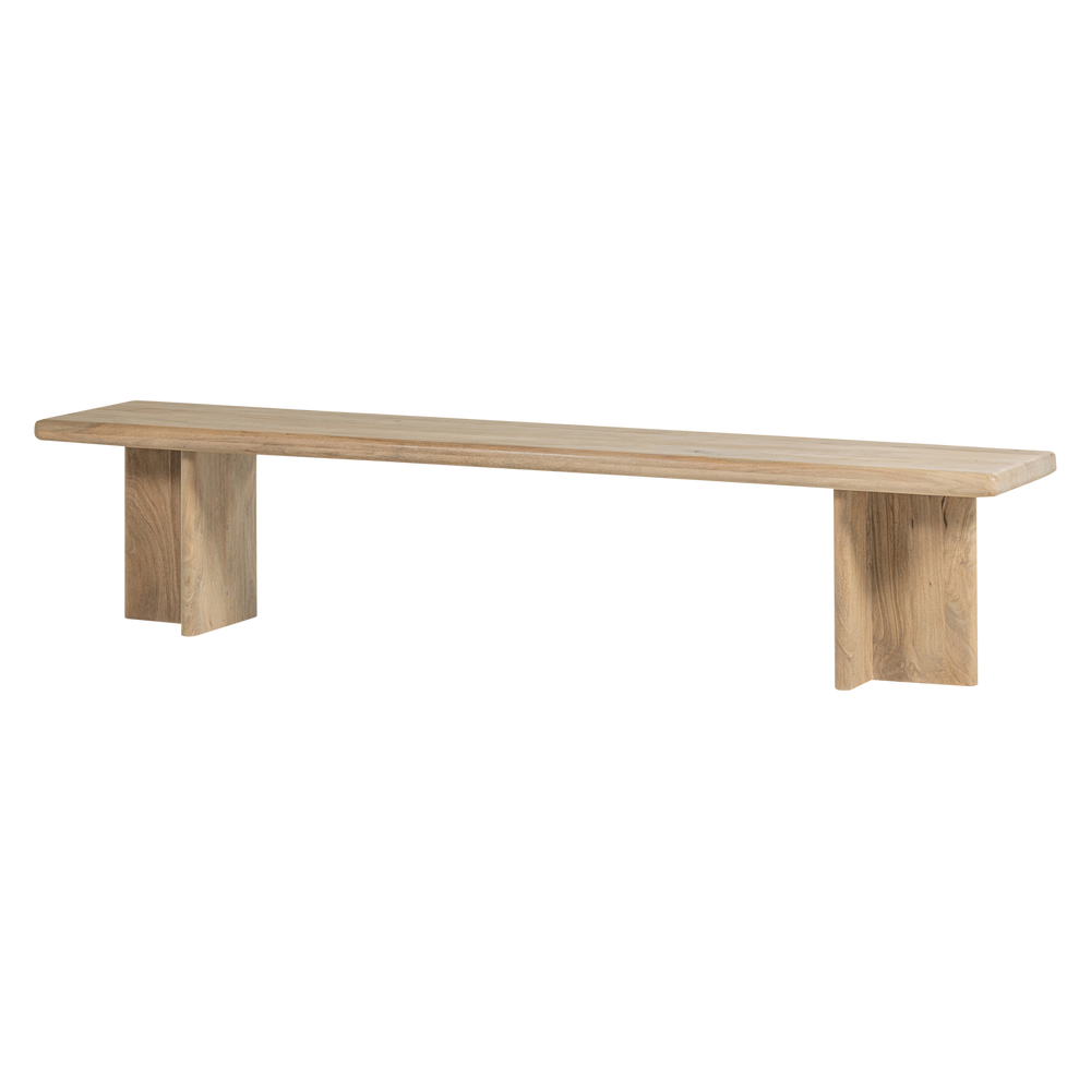 Valgomojo suolas ATO 220x45 cm, mango mediena natūralus