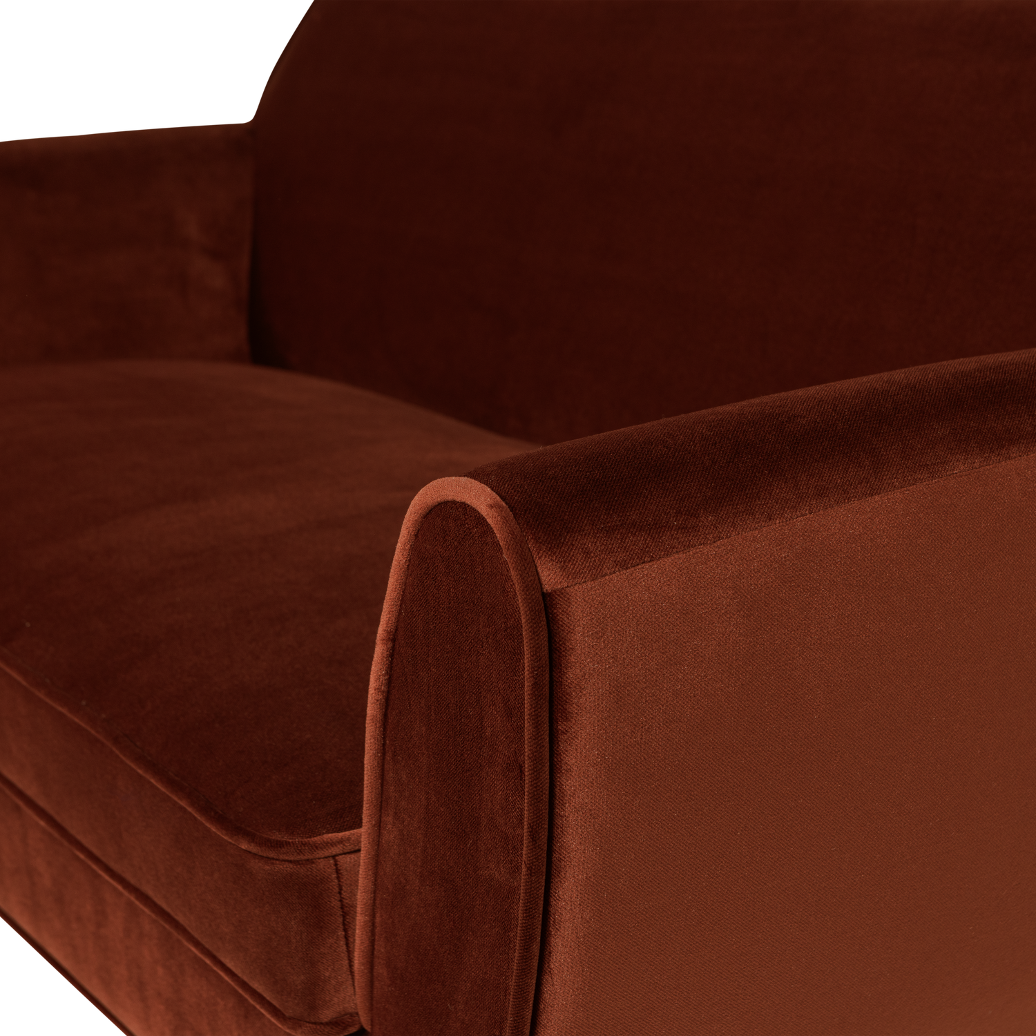 Sofa ROCCO 150 cm, veliūras rūdžių ruda