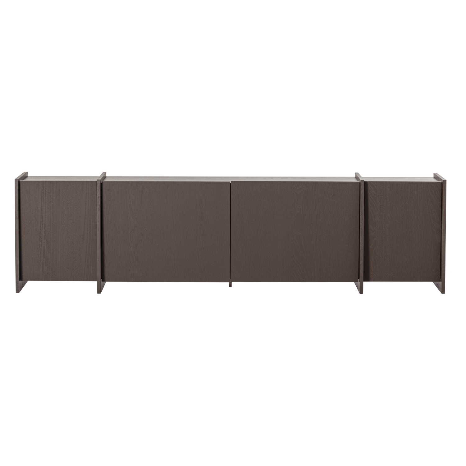 TV spintelė BROCK 200 cm uosis fanera vidutinė ruda