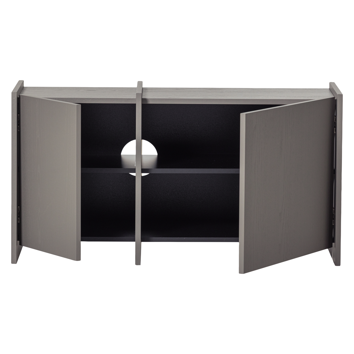 TV spintelė BROCK 102 cm uosis fanera šilta pilka