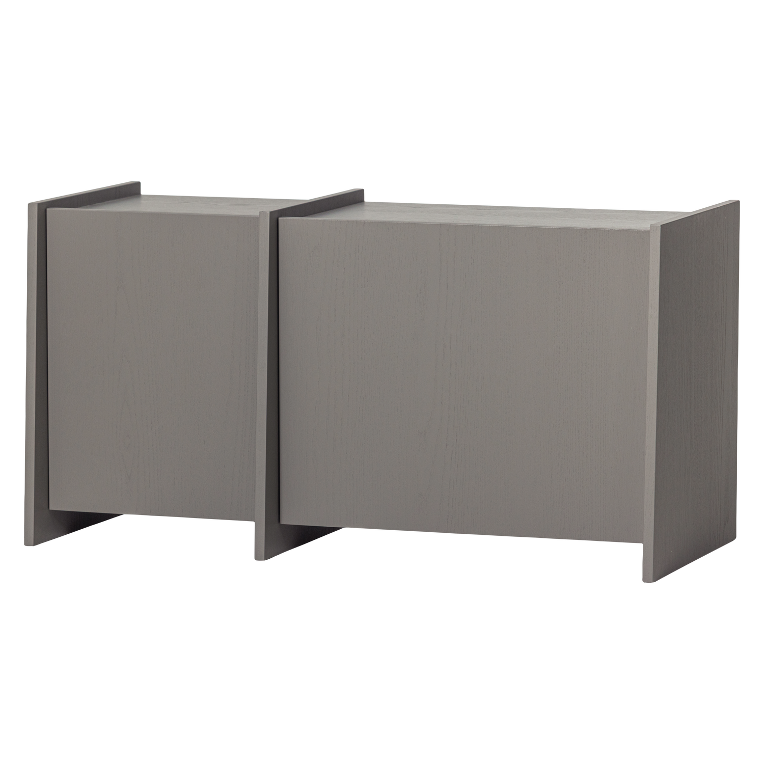 TV spintelė BROCK 102 cm uosis fanera šilta pilka