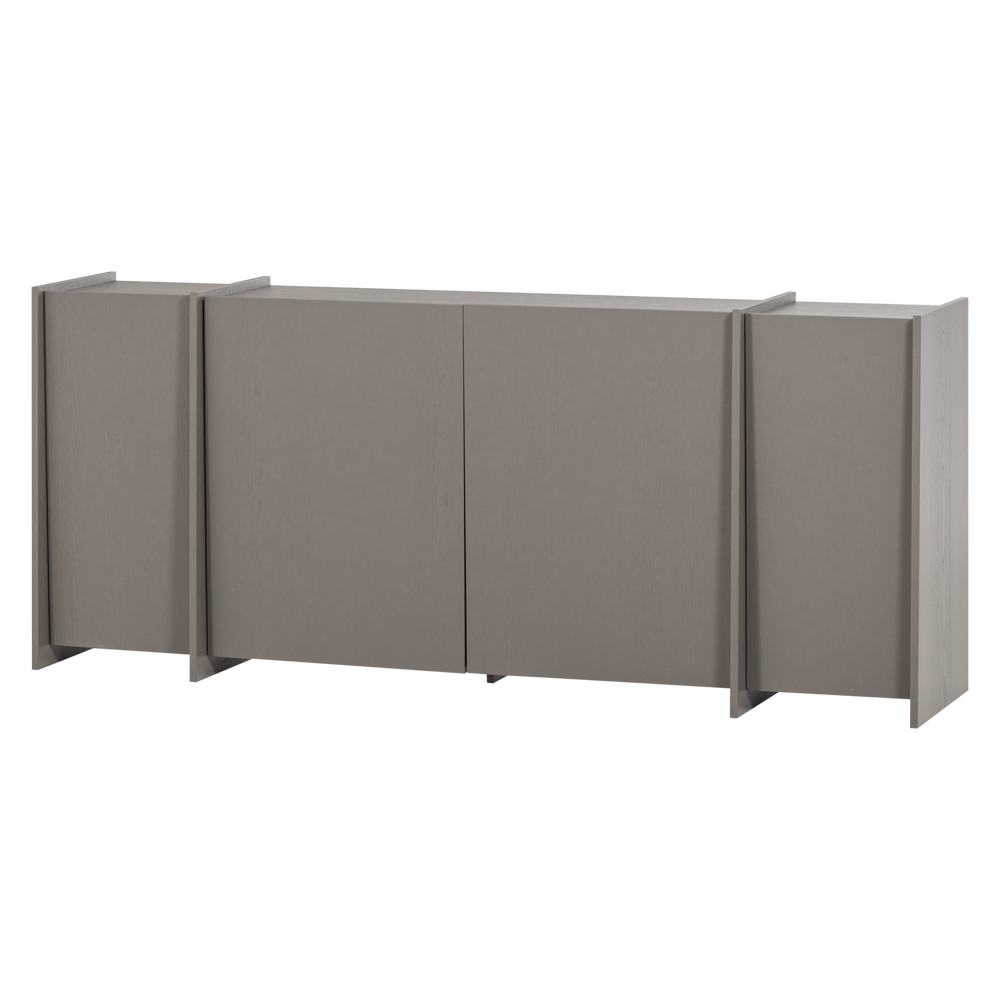 Bufete BROCK 200 cm osis finieris silti pelēks