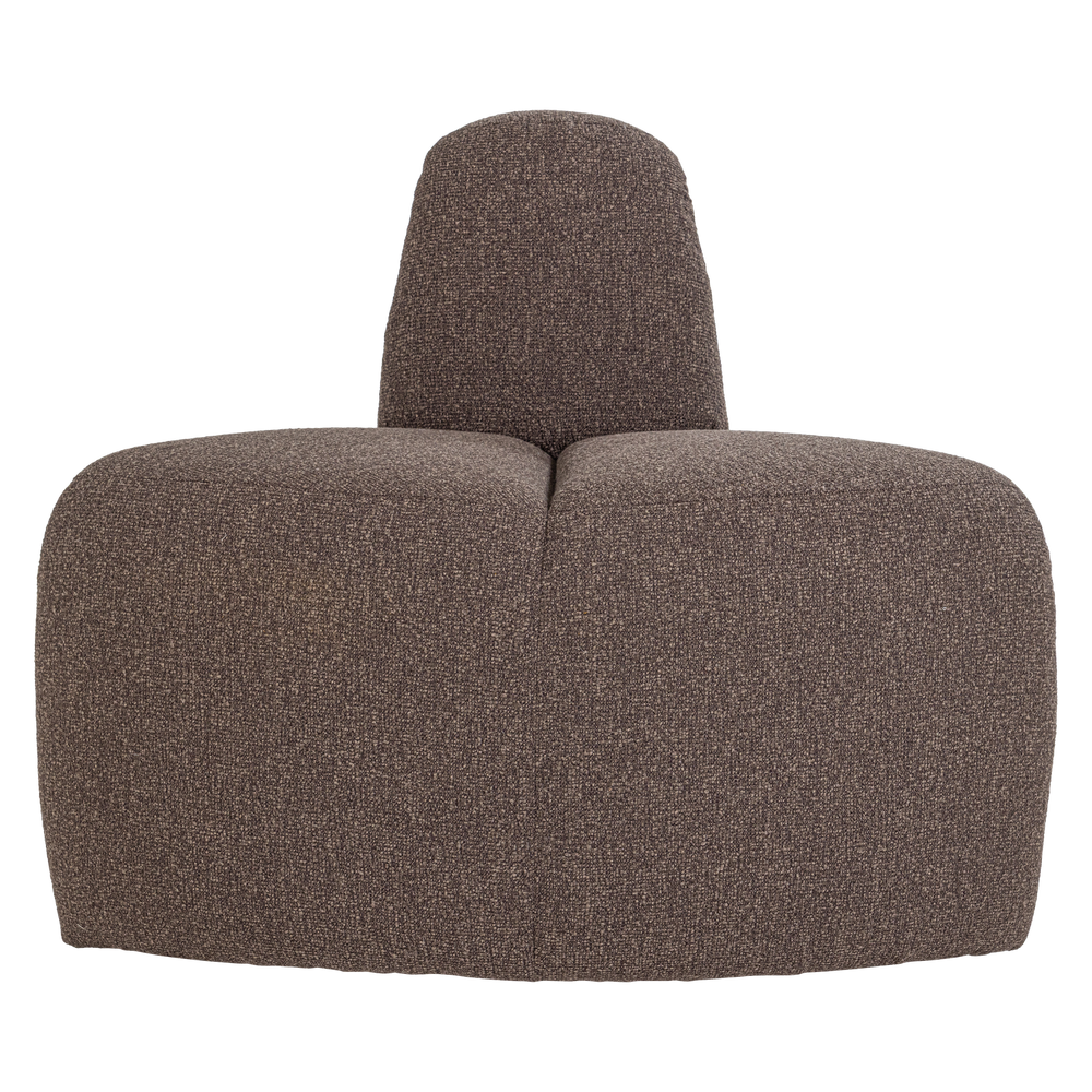 Valgomojo suolas MOJO 100 cm kampinis su atloše, bouclé ruda