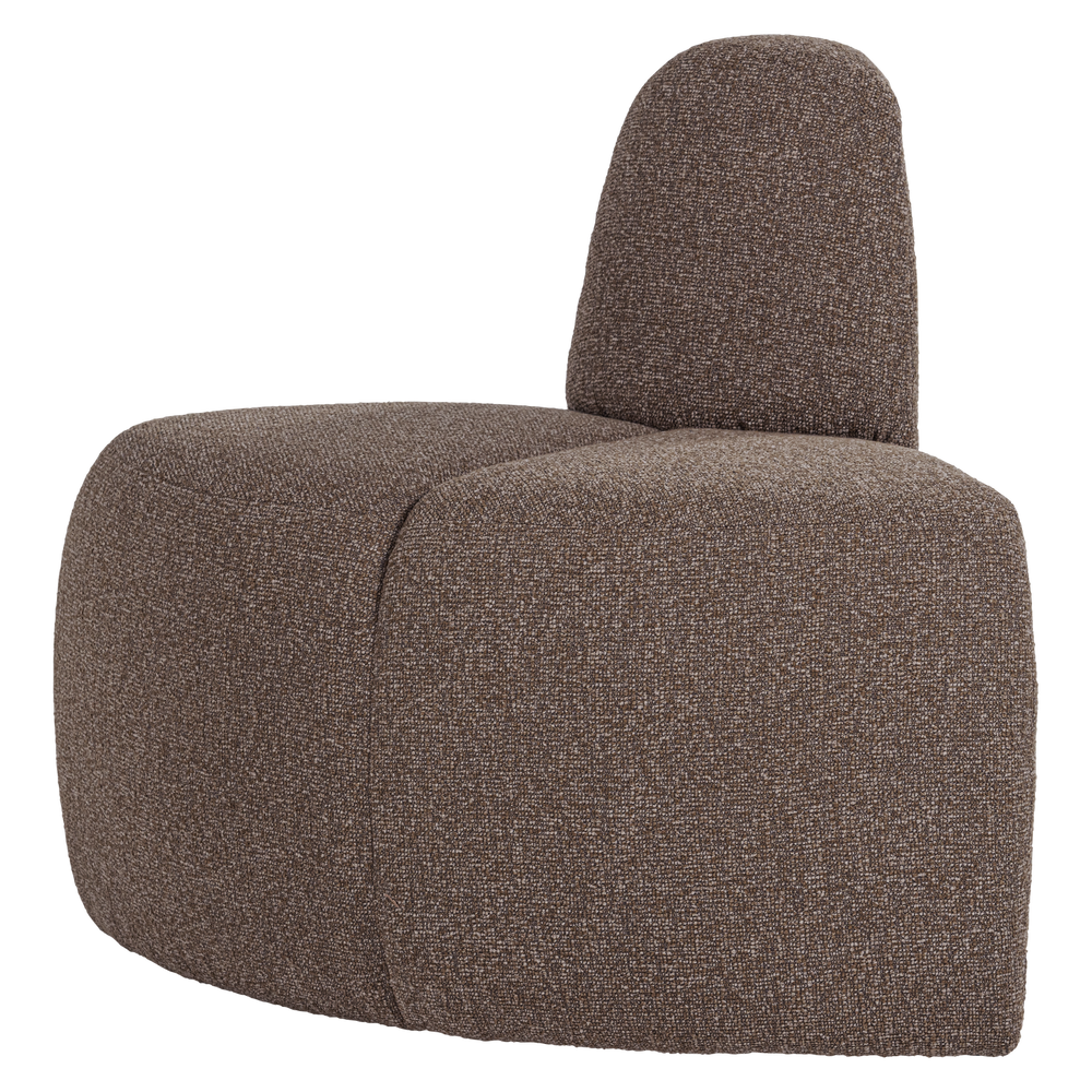 Valgomojo suolas MOJO 100 cm kampinis su atloše, bouclé ruda