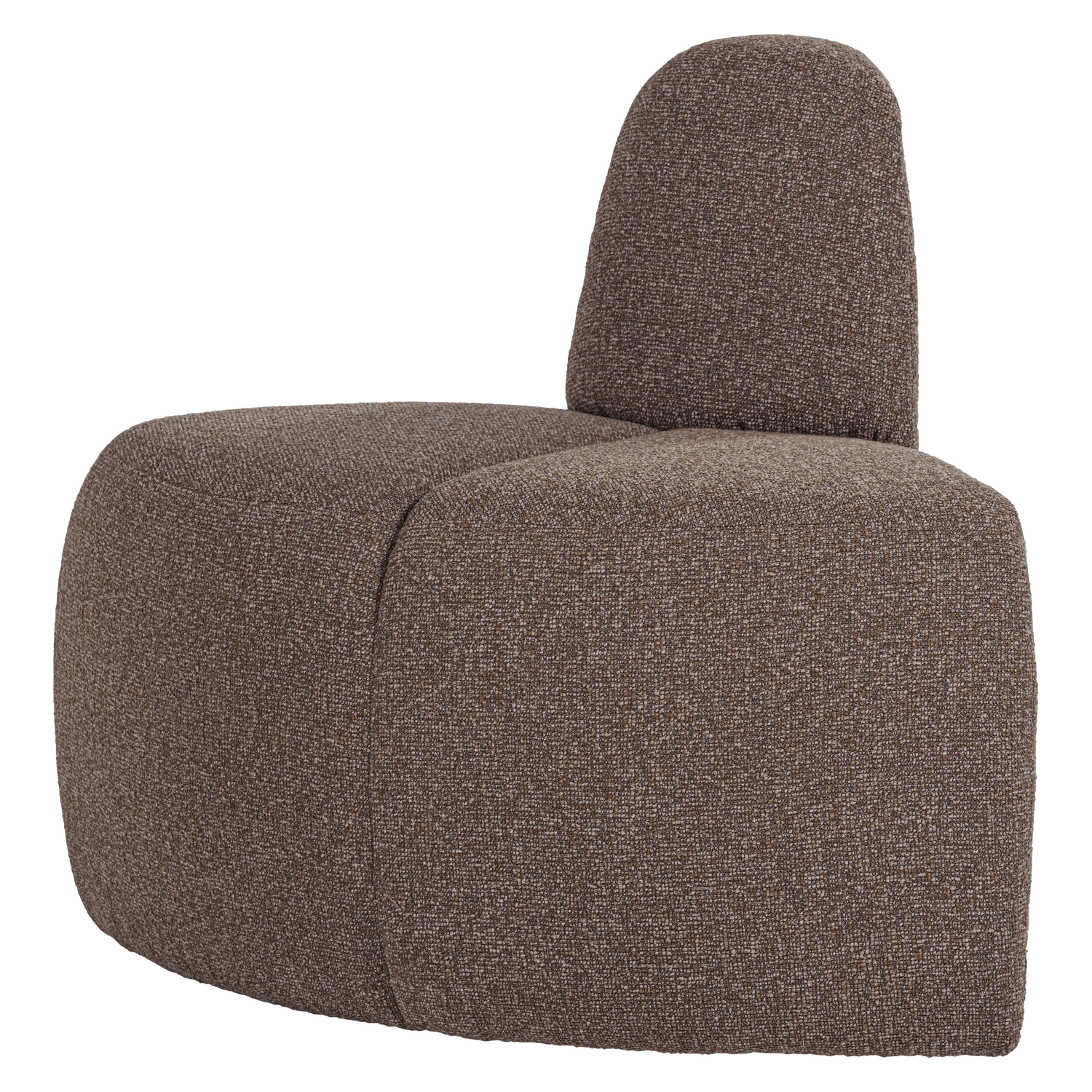 Valgomojo suolas MOJO 100 cm kampinis su atloše, bouclé ruda