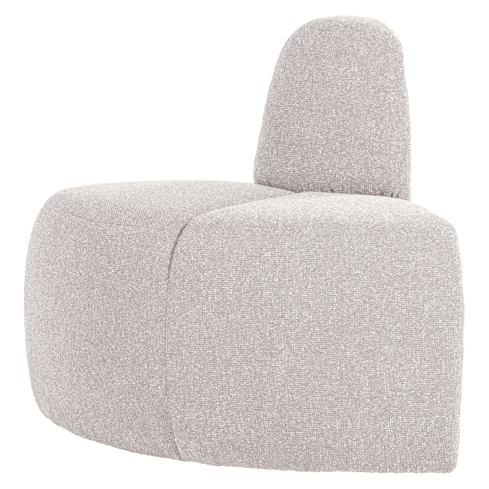 Valgomojo suolas MOJO 100 cm kampinis su atloše, bouclé ecru