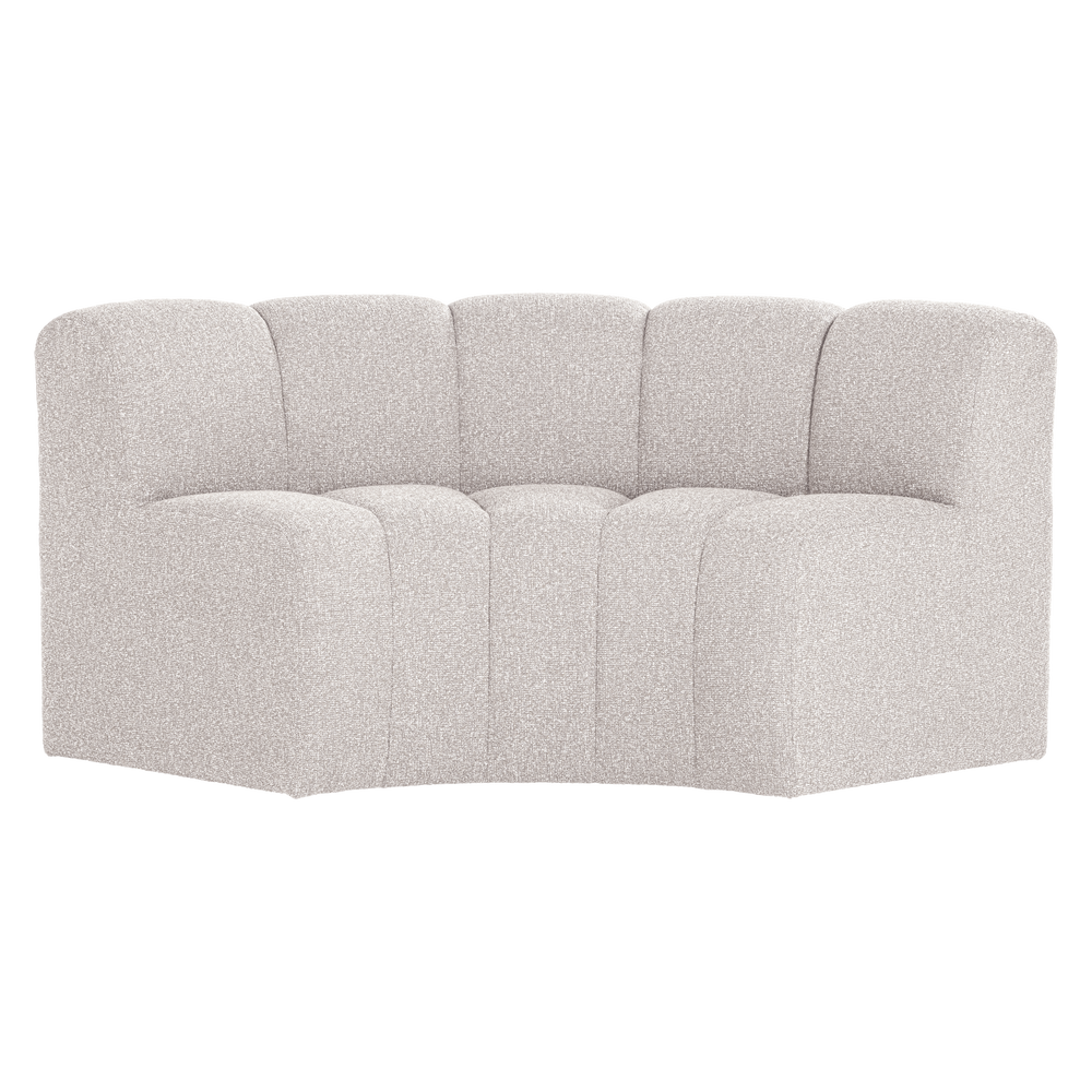 Valgomojo suolas MOJO 152 cm su atloše, bouclé ecru
