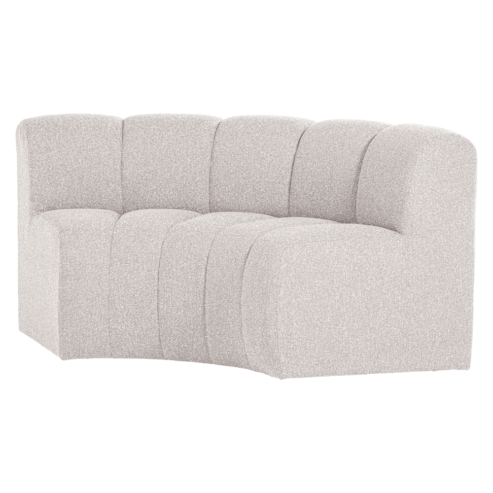 Valgomojo suolas MOJO 152 cm su atloše, bouclé ecru