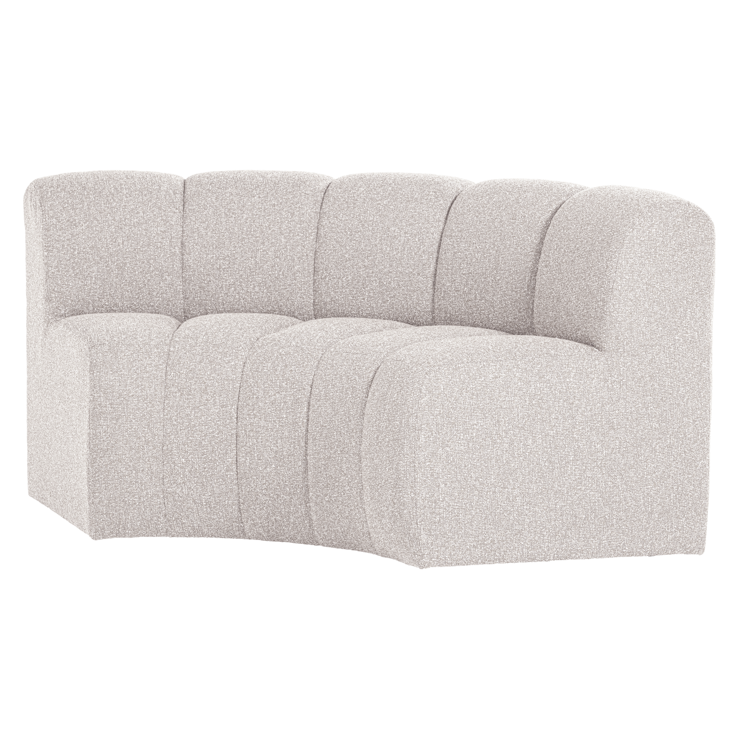 Valgomojo suolas MOJO 152 cm su atloše, bouclé ecru