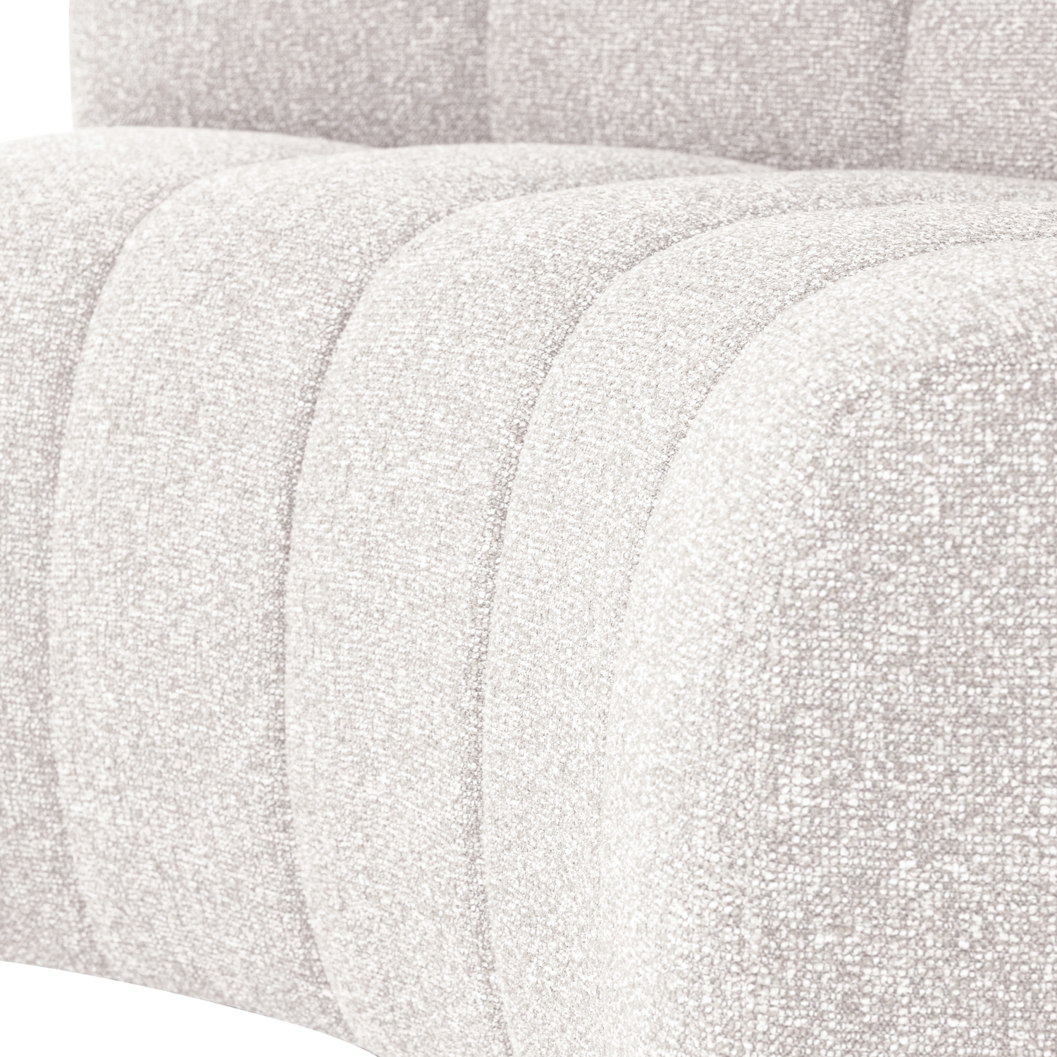 Valgomojo suolas MOJO 152 cm su atloše, bouclé ecru